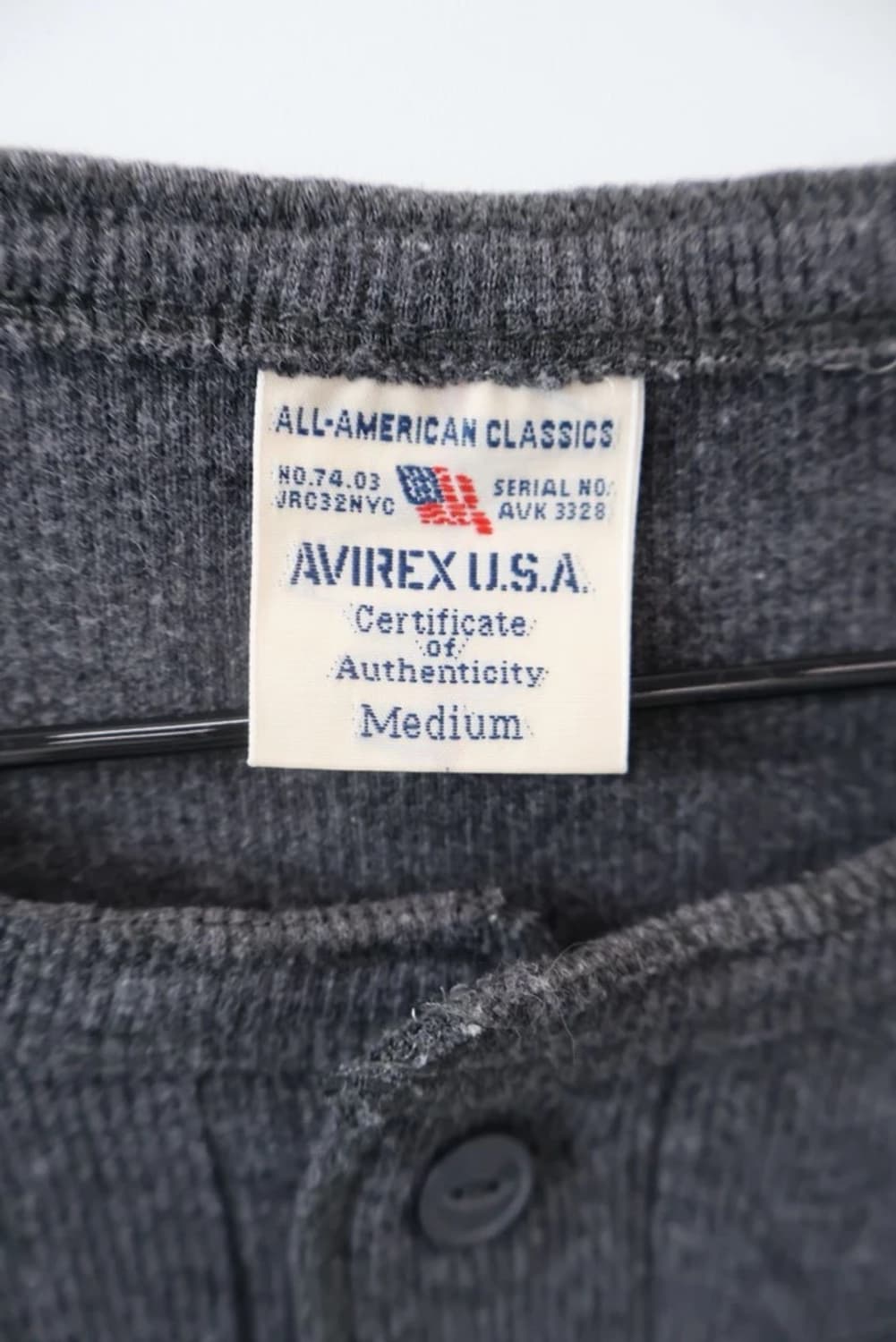 AVIREX U.S.A. Gray Henley Tee 상품이미지7