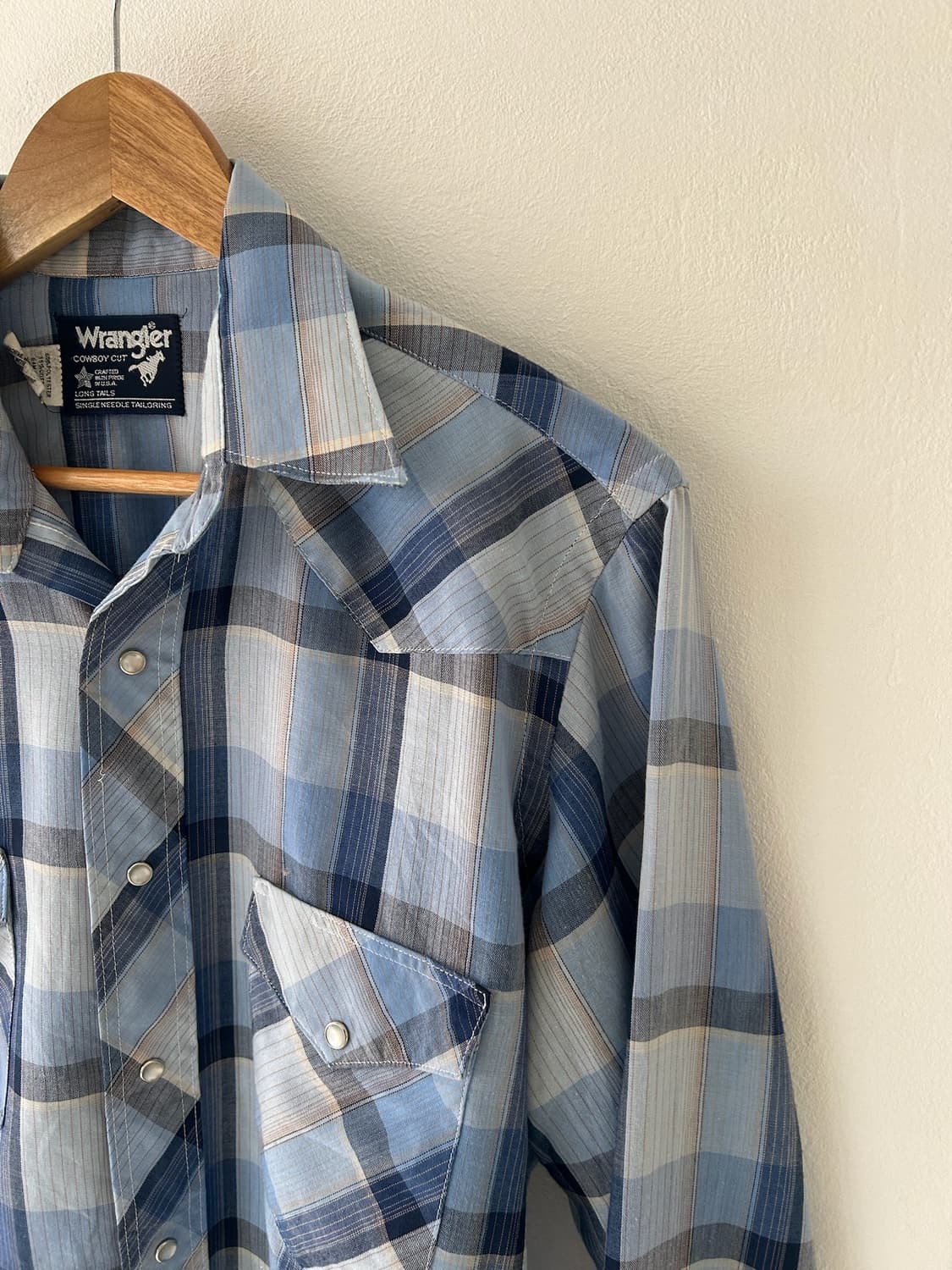 80's vtg Wrangler cowboy-cut  Western sh 상품이미지3