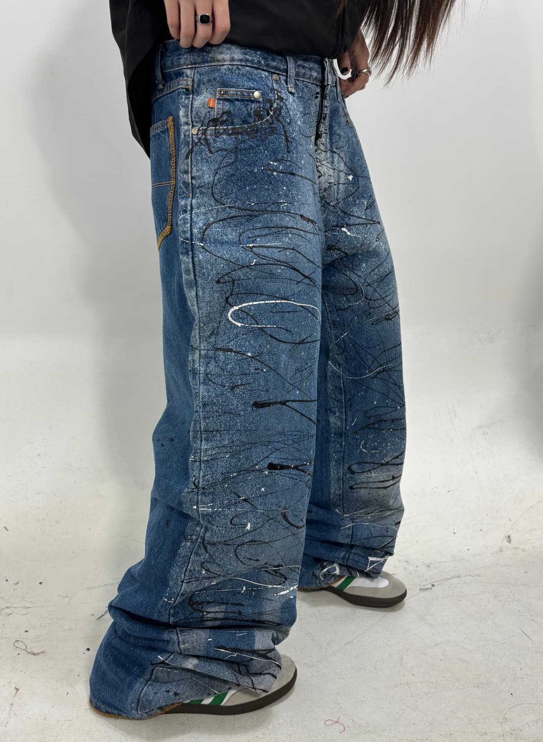 90s 울트스쿨 페인팅데님 팬츠 상품이미지3