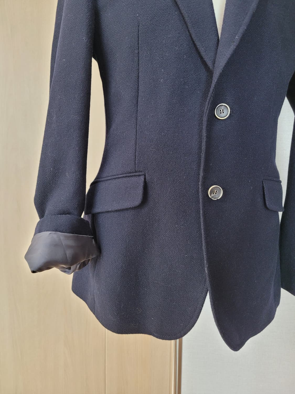 스파오포맨 SPAO for men 투버튼 울 블레이저 105 네이비 상품이미지3