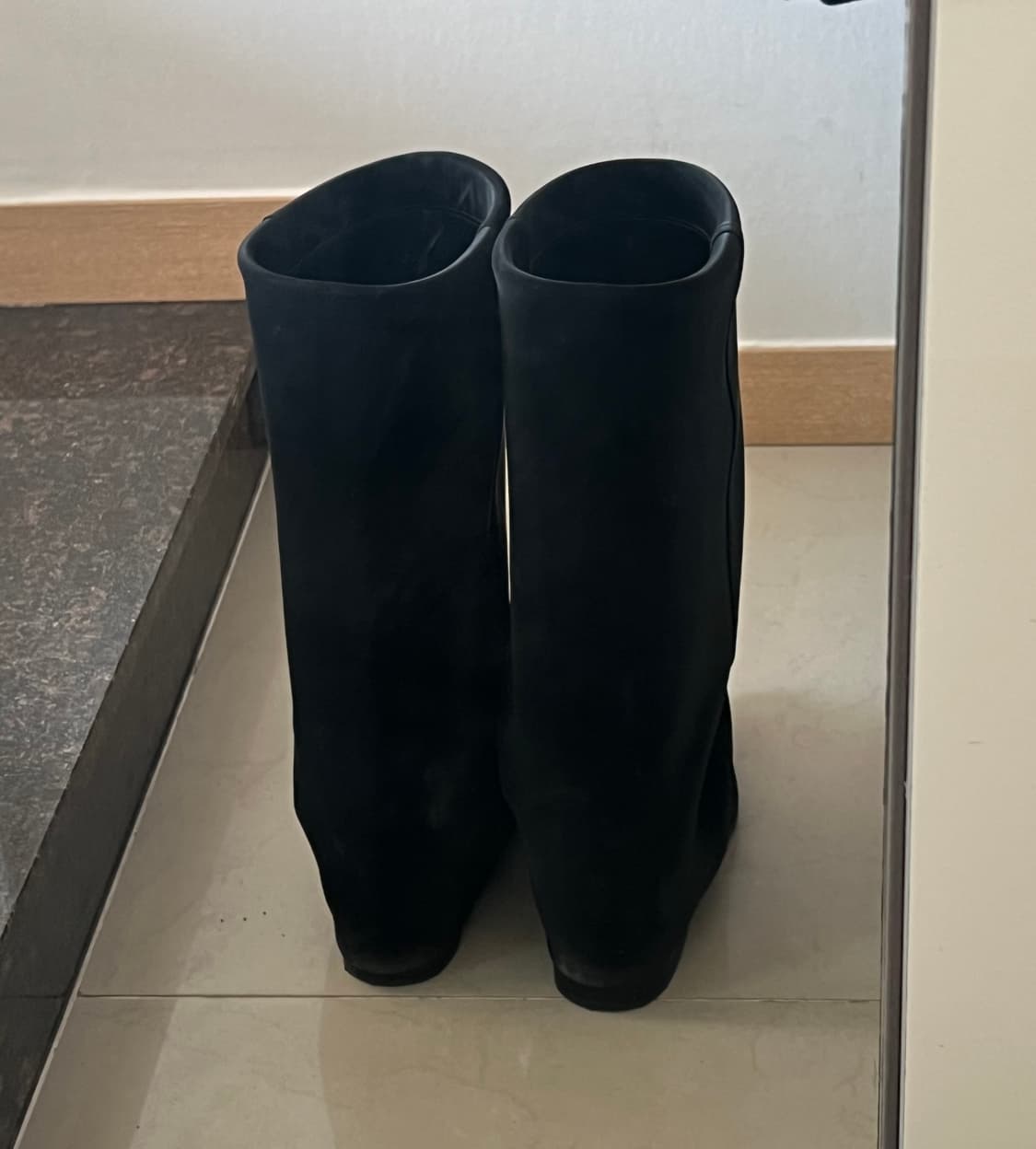 Wrinkle leather boots (black) 상품이미지5