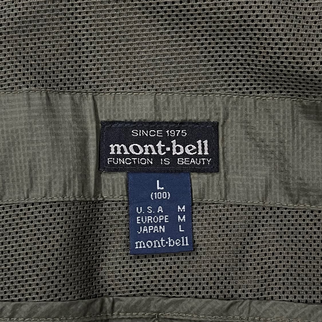 [정품/L] 몽벨 바람막이 자켓 카키색 b12 상품이미지4