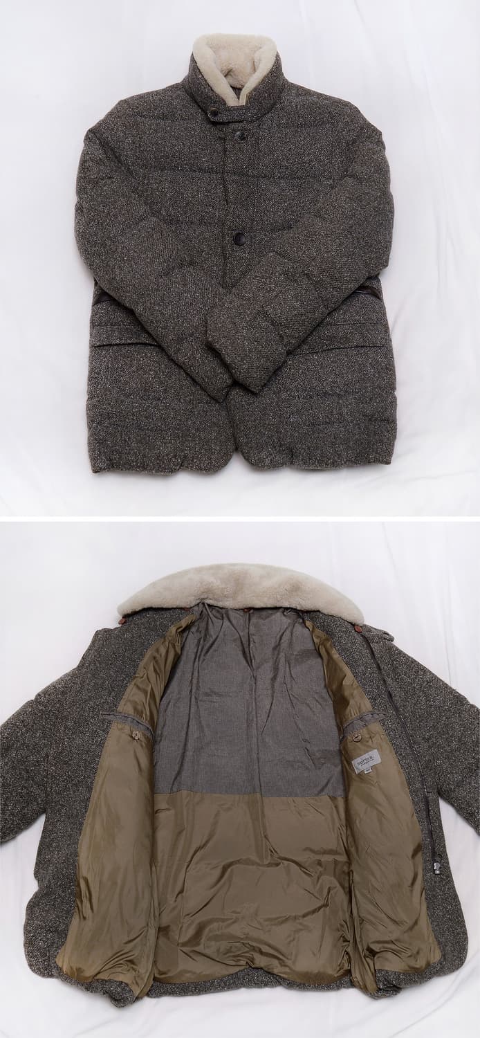 시리즈 (series) 라파예트 양털카라 트위드 다운패딩 자켓 (100) 상품이미지3