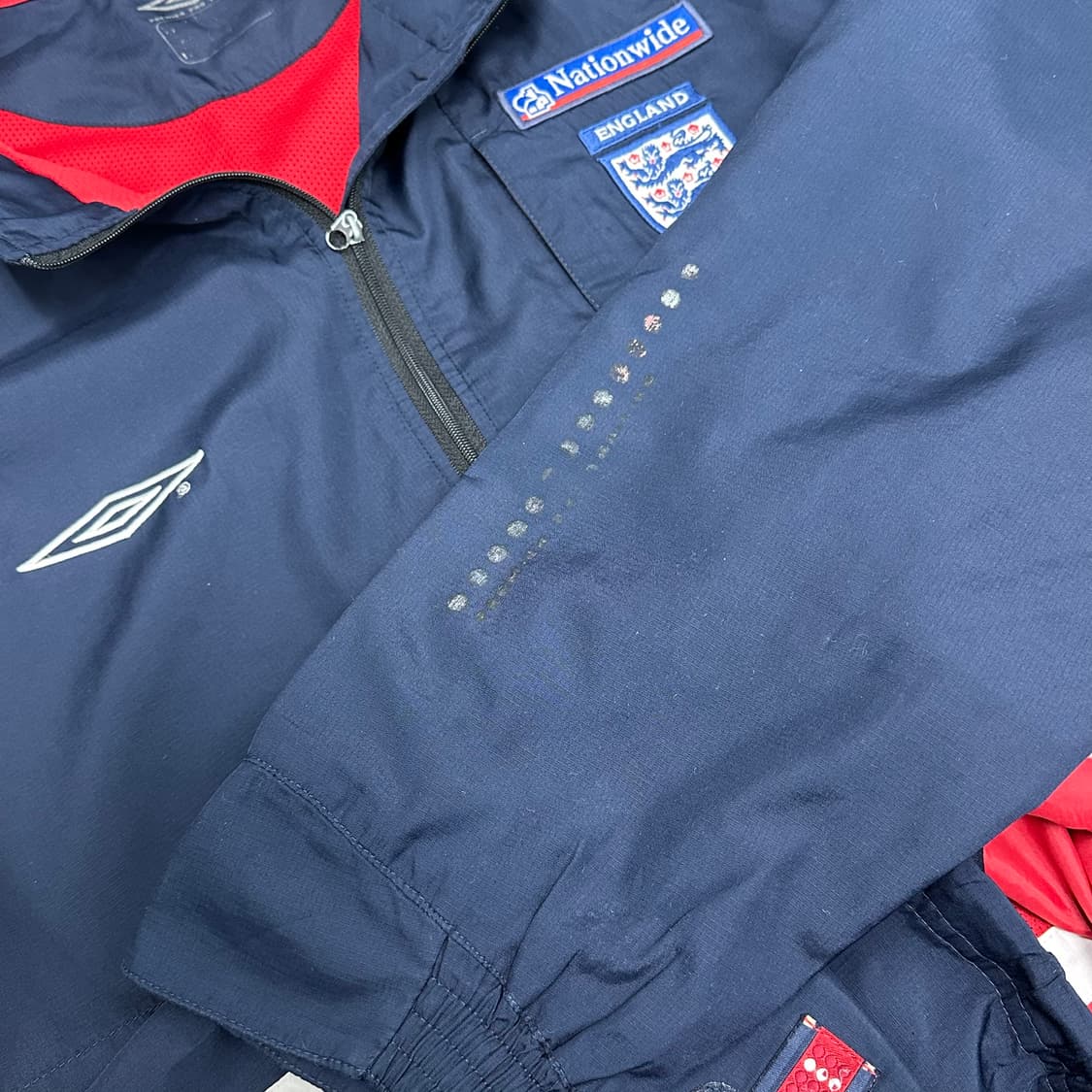 엄브로 잉글랜드 축구 국대 02-03시즌 아노락 XL 상품이미지9