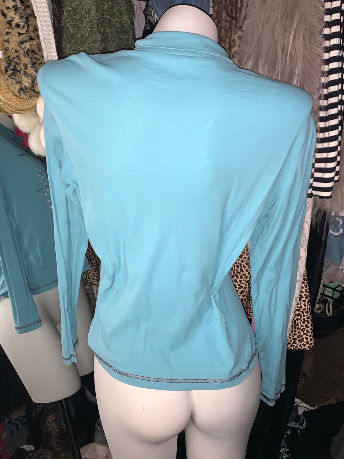 y2k 모리 하늘색 터틀넥 상품이미지4