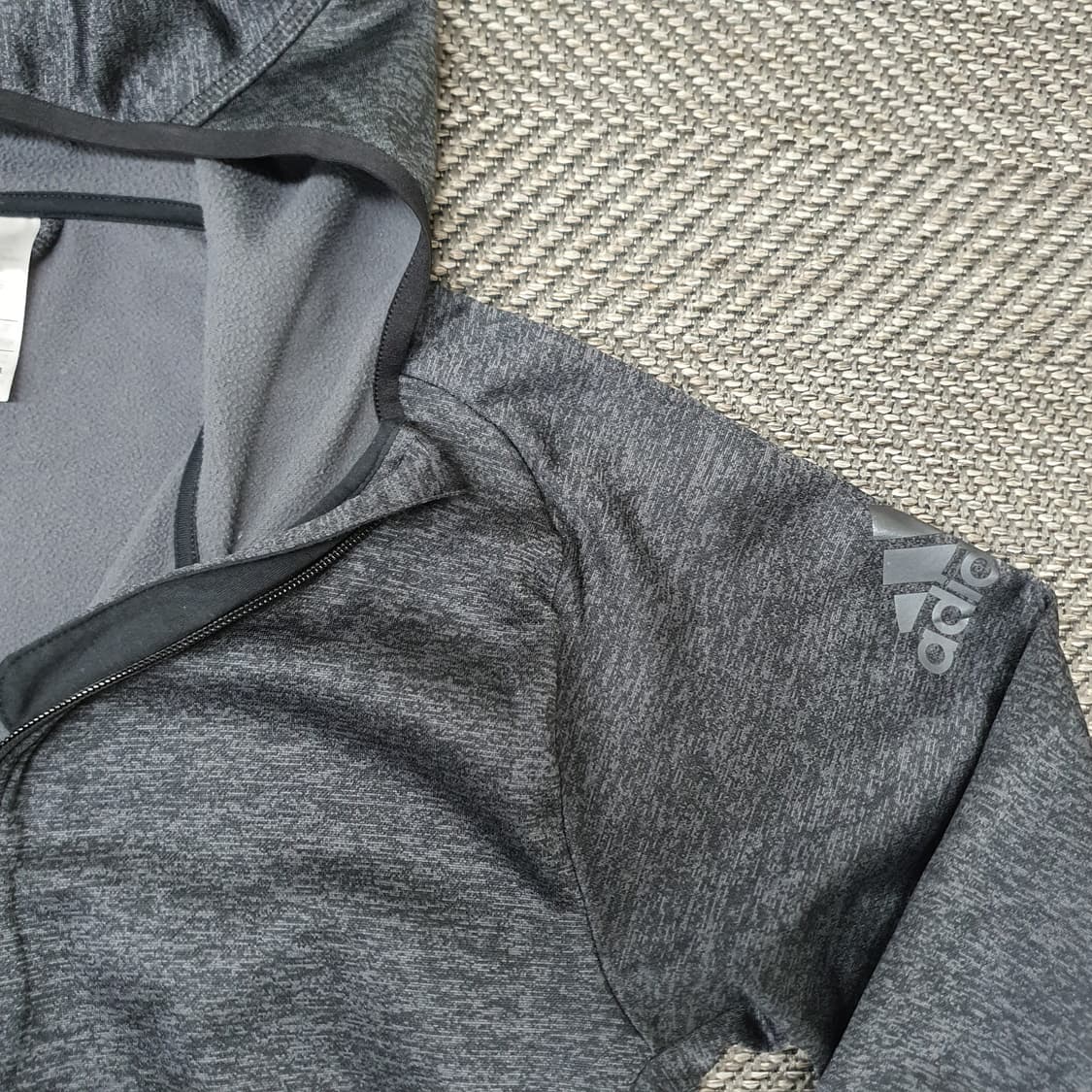 아디다스 운동용 기모 후드집업 남자105 상품이미지3