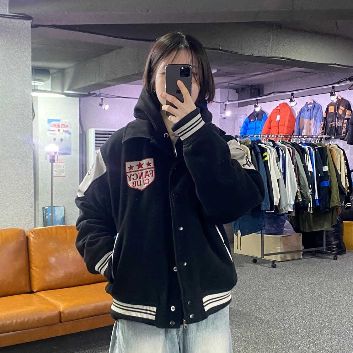 네스티펜시클럽 x 파워퍼프걸 스타디움 바시티 B4336  상품이미지1