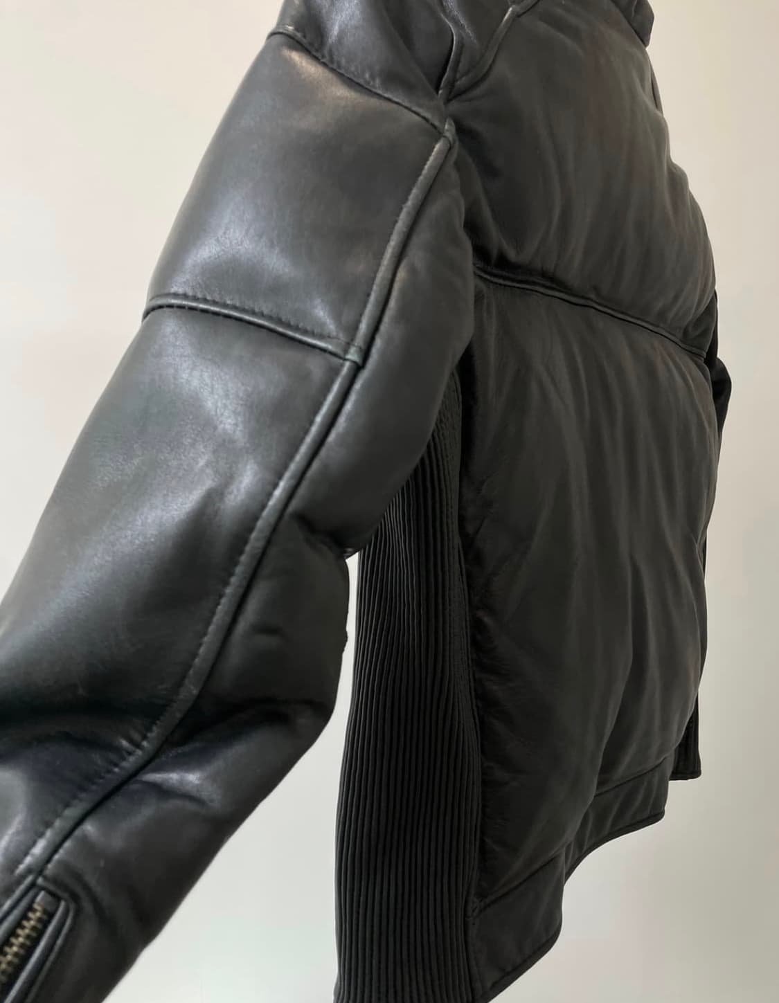 (L) 락시크 바이커 가죽 패딩 상품이미지2