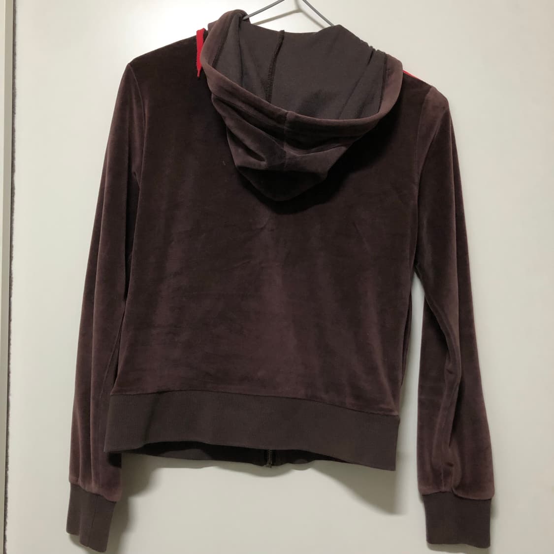 아디다스 벨벳 크롭 후드 져지 상품이미지2