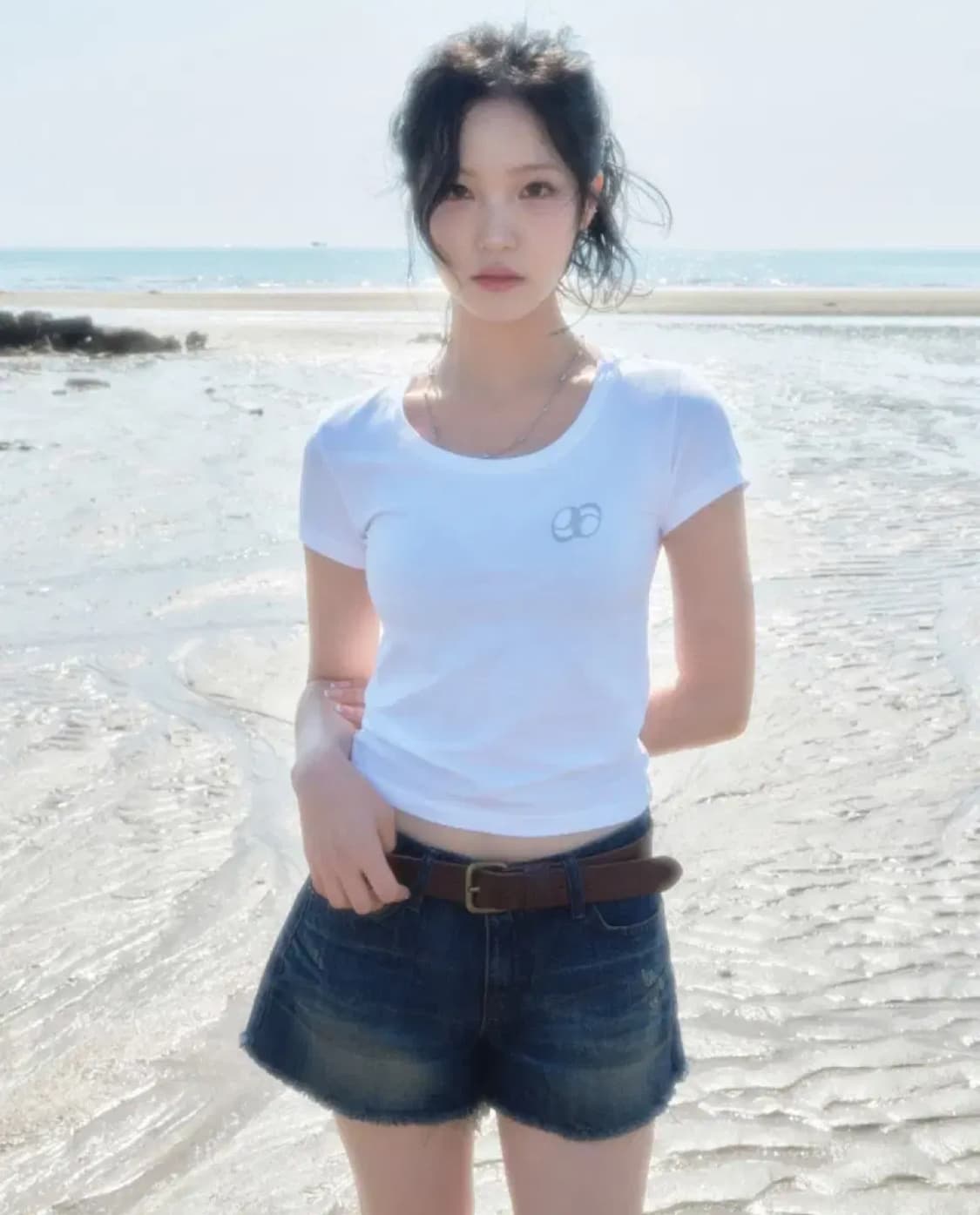 미개봉) 애즈온 U NECK TEE WHITE 상품이미지1