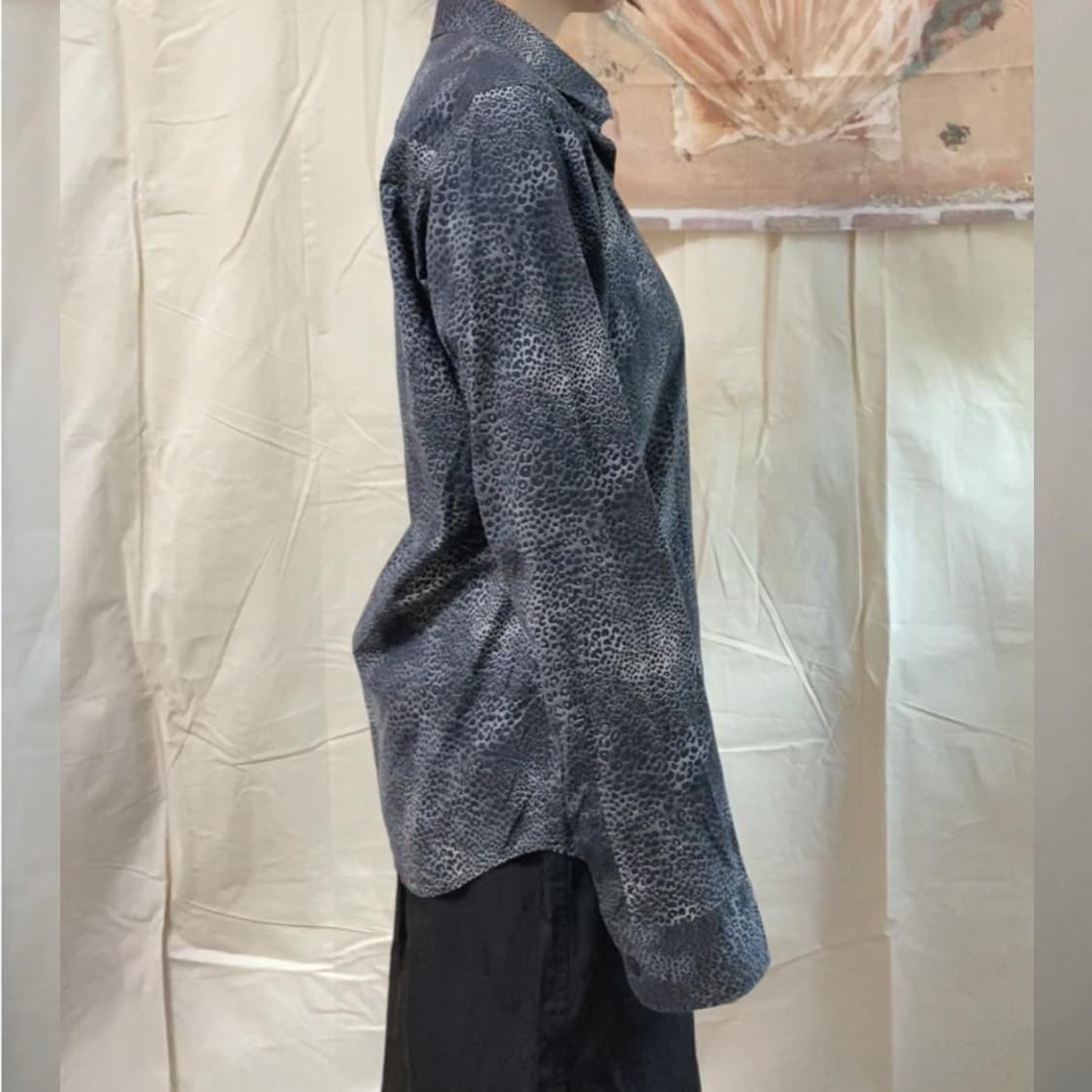 아네스베 레오파드 오버핏 셔츠 상품이미지3