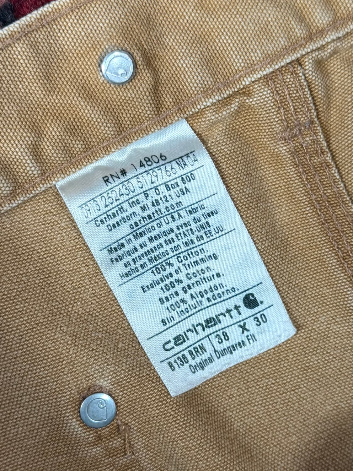 OG 칼하트 더블니 브라운 칼하트 B136 BRN 썩블니 상품이미지9