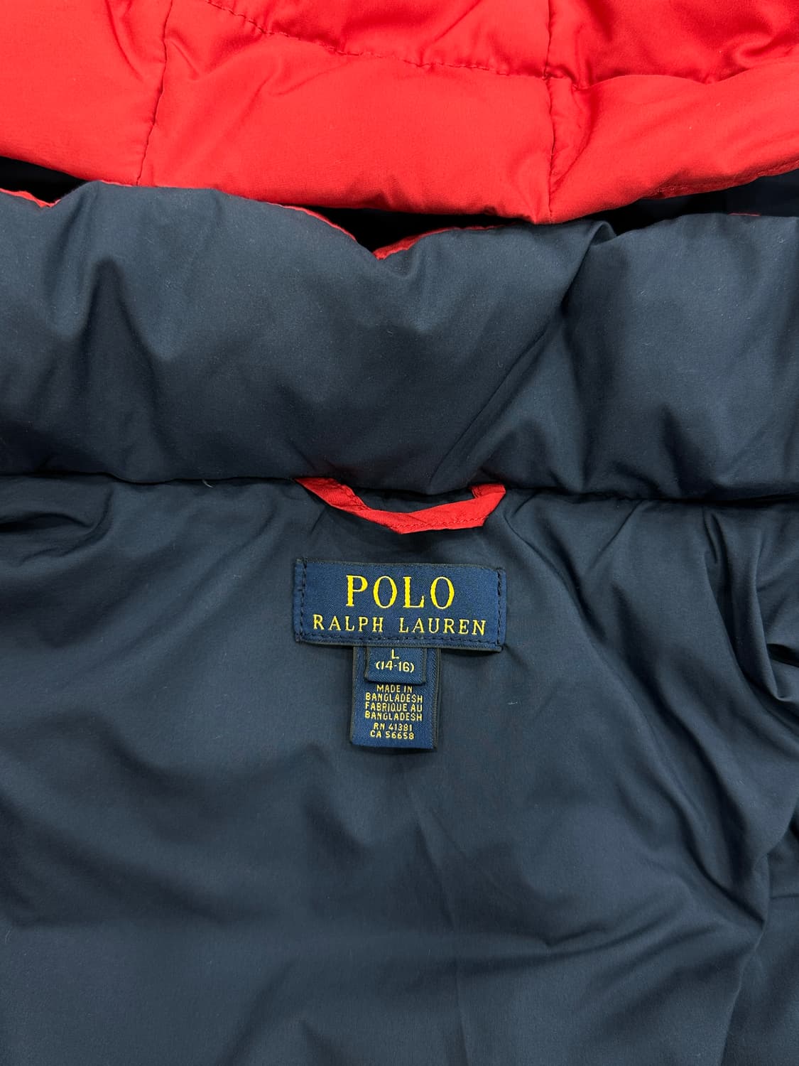 폴로 패딩 레드 상품이미지3