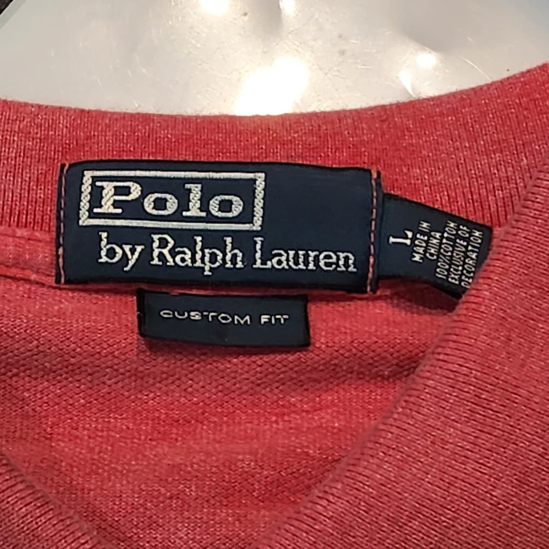 폴로 랄프로렌 커스텀핏 카라 니트 레드 (L) 상품이미지2