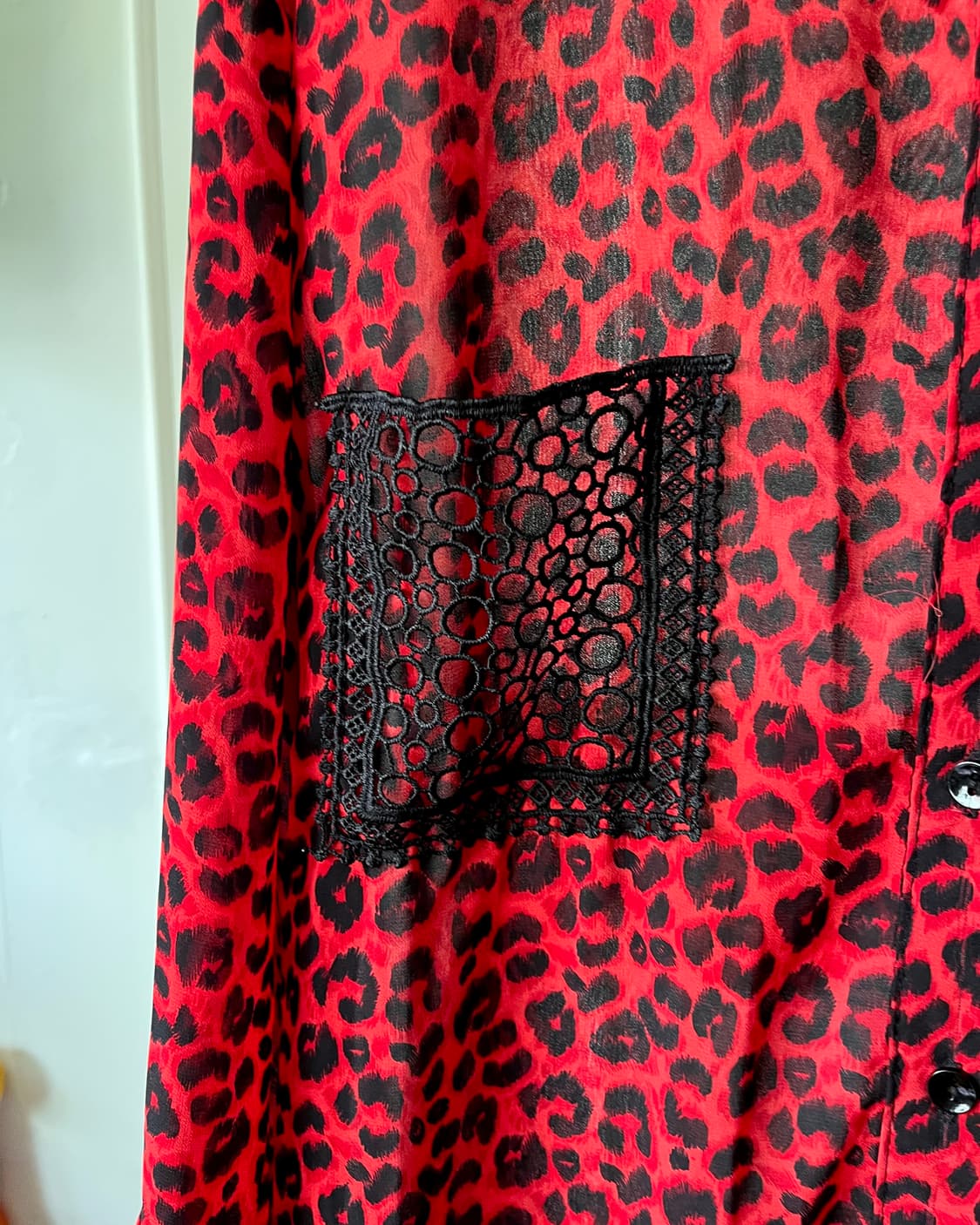 Jpn Red Leopard Pattern Long Shirt 상품이미지5