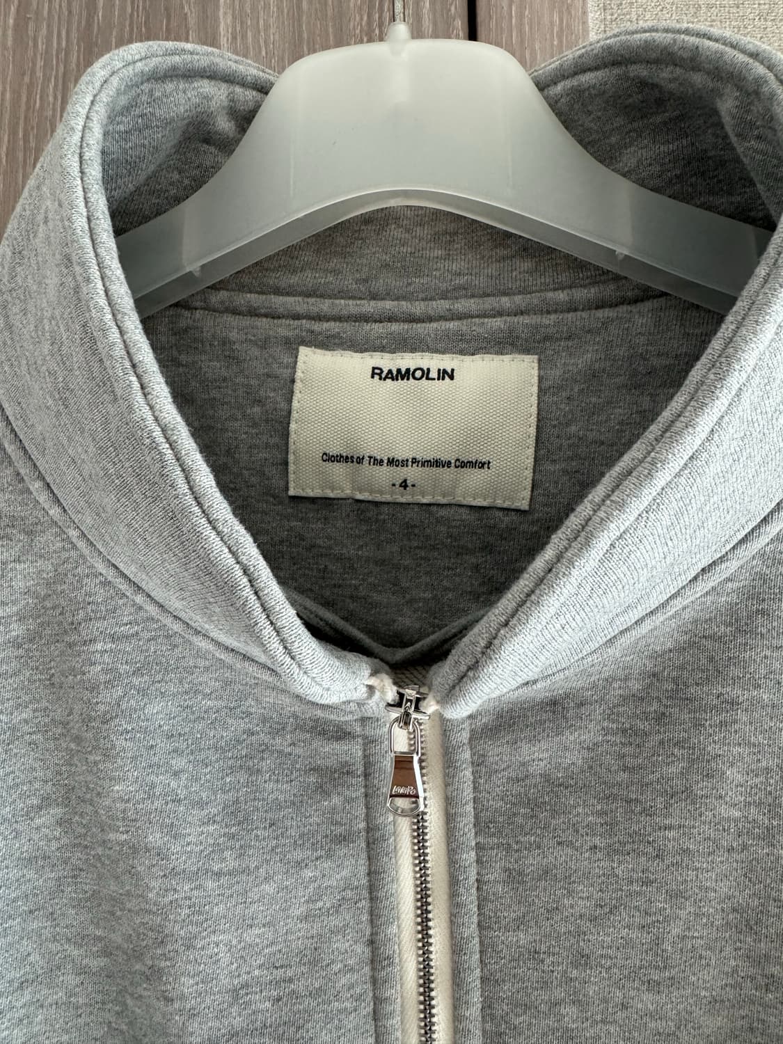 [RAMORIN]라모랭 하프집업 스웻셔츠_멜란지 그레이 투톤(XL) 상품이미지3