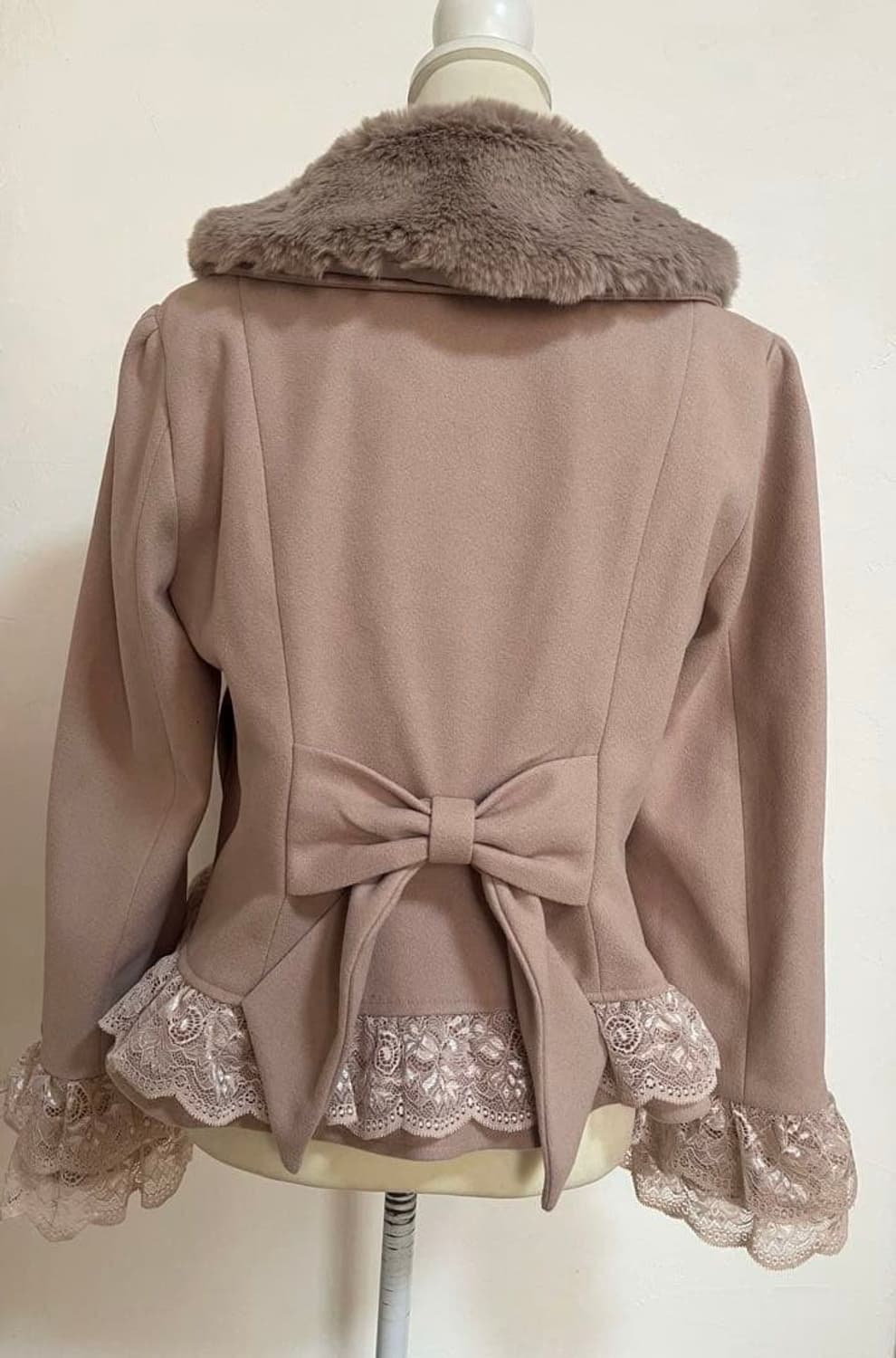 엑시즈팜 히메갸루 리본 퍼 코트 상품이미지3