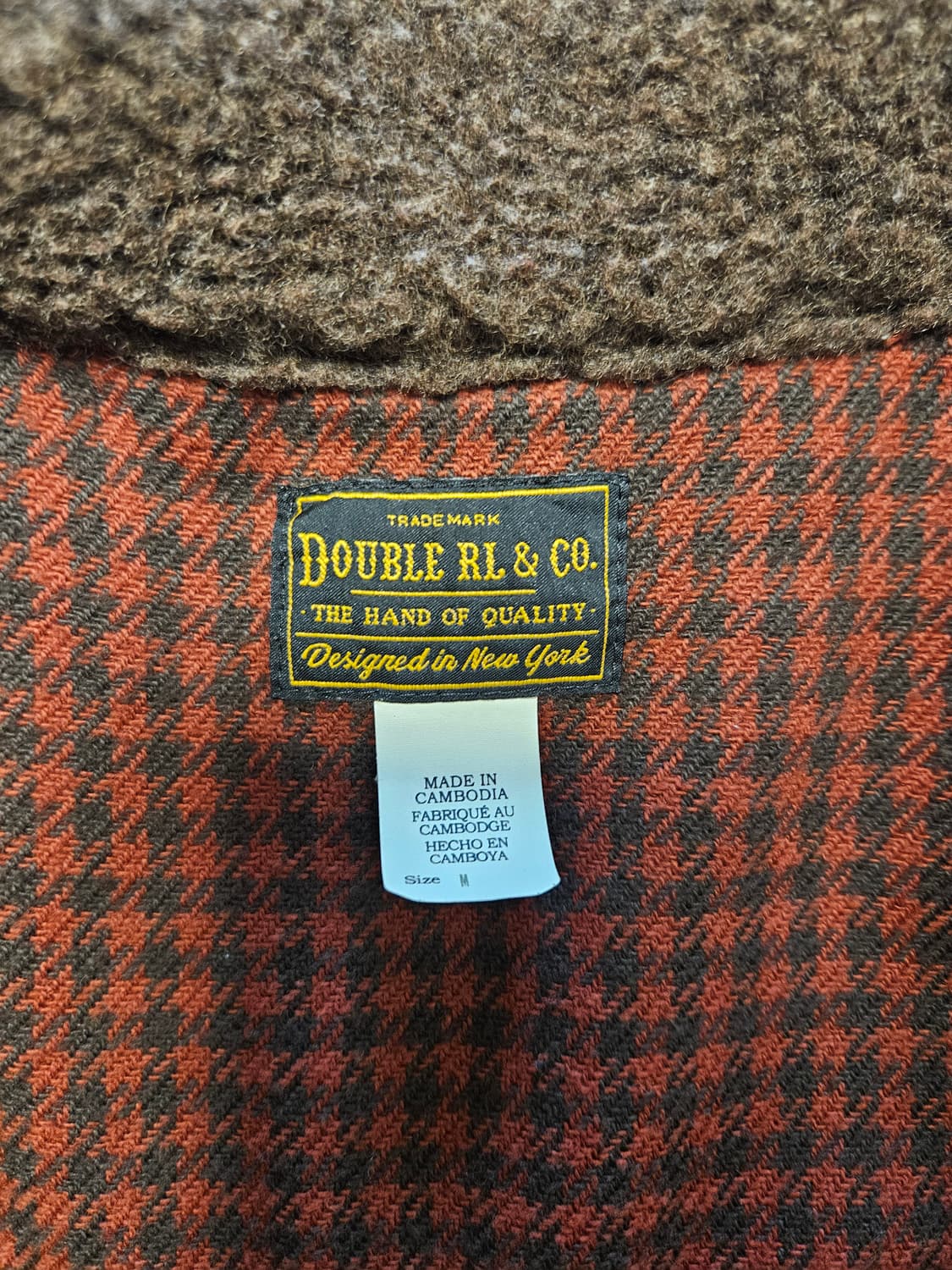 더블알엘 rrl 그리즐리 패널 플리스 울 자켓 m 사이즈 상품이미지3