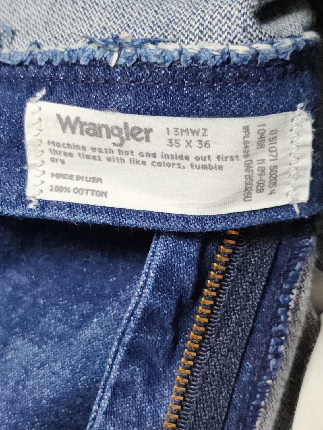 90s 랭글러(Wrangler) 데님 13MWZ Made In USA 상품이미지6