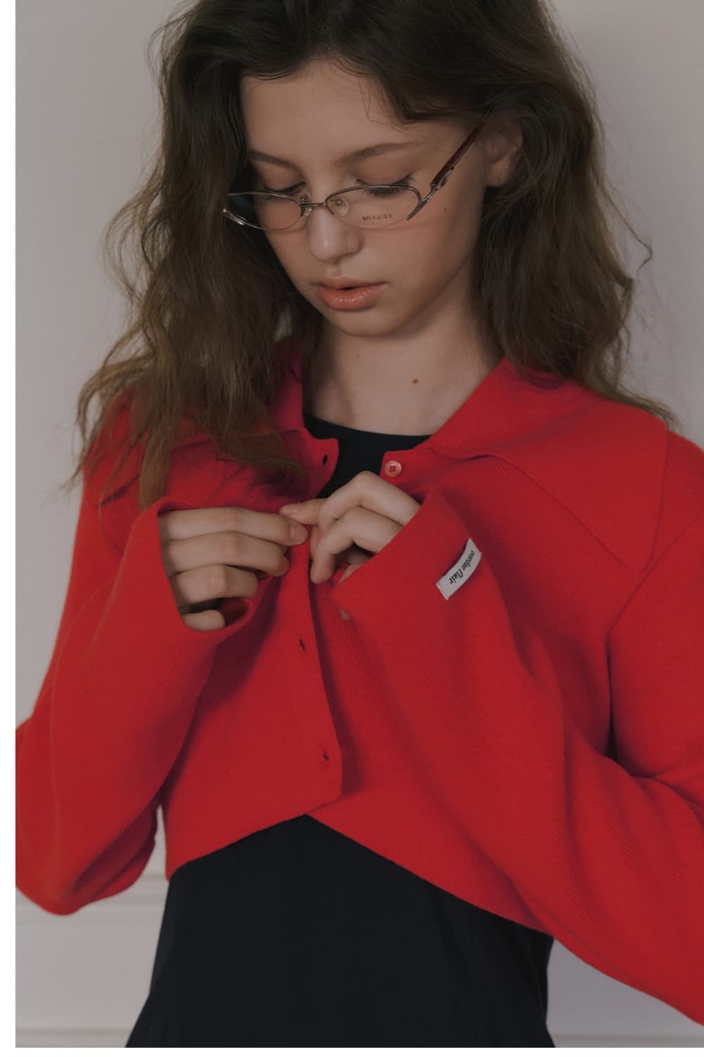 오버듀플레어  가디건 레드 상품이미지3