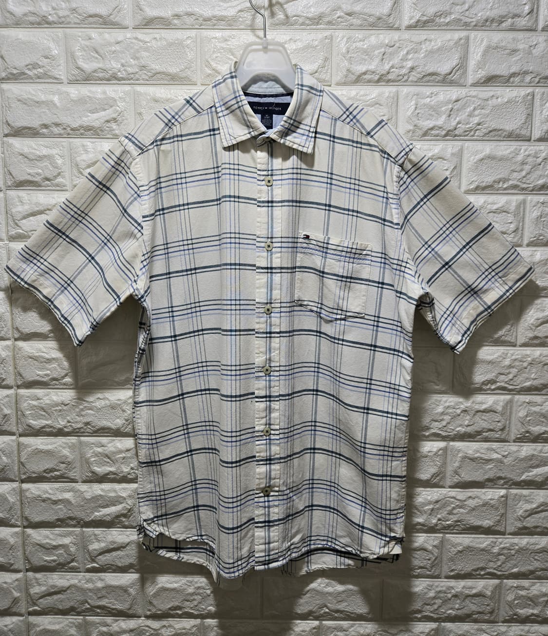 타미힐피거 반팔 체크셔츠 체크남방 95~100 상품이미지1