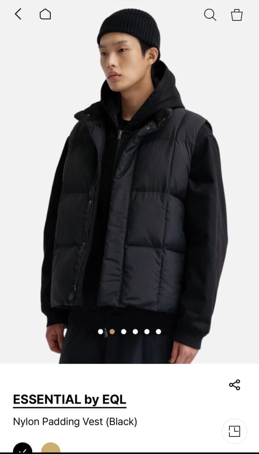 에센셜바이이큐엘 패딩조끼 패딩베스트 xl 블랙 상품이미지2
