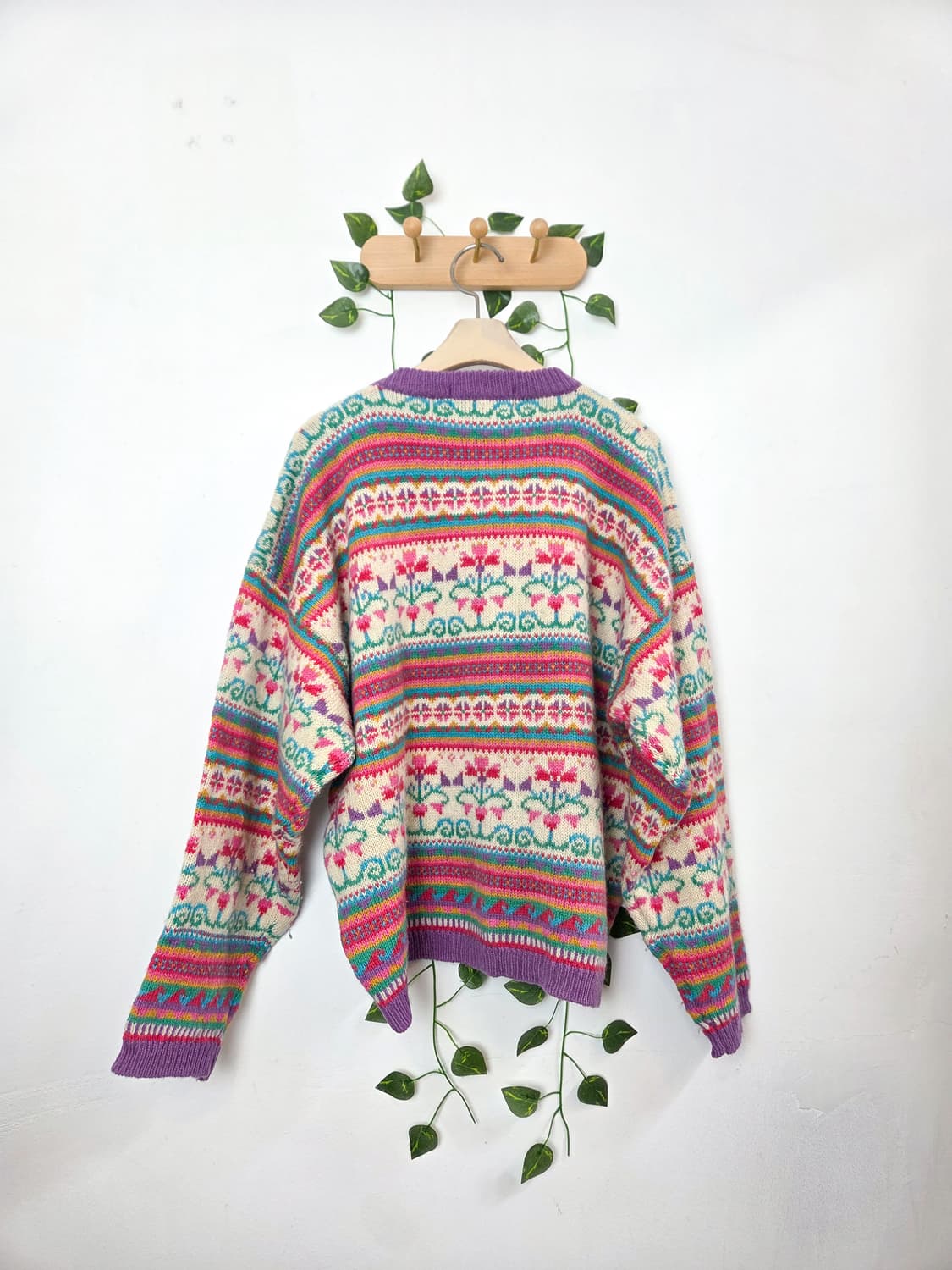 패턴 울 가디건 상품이미지4