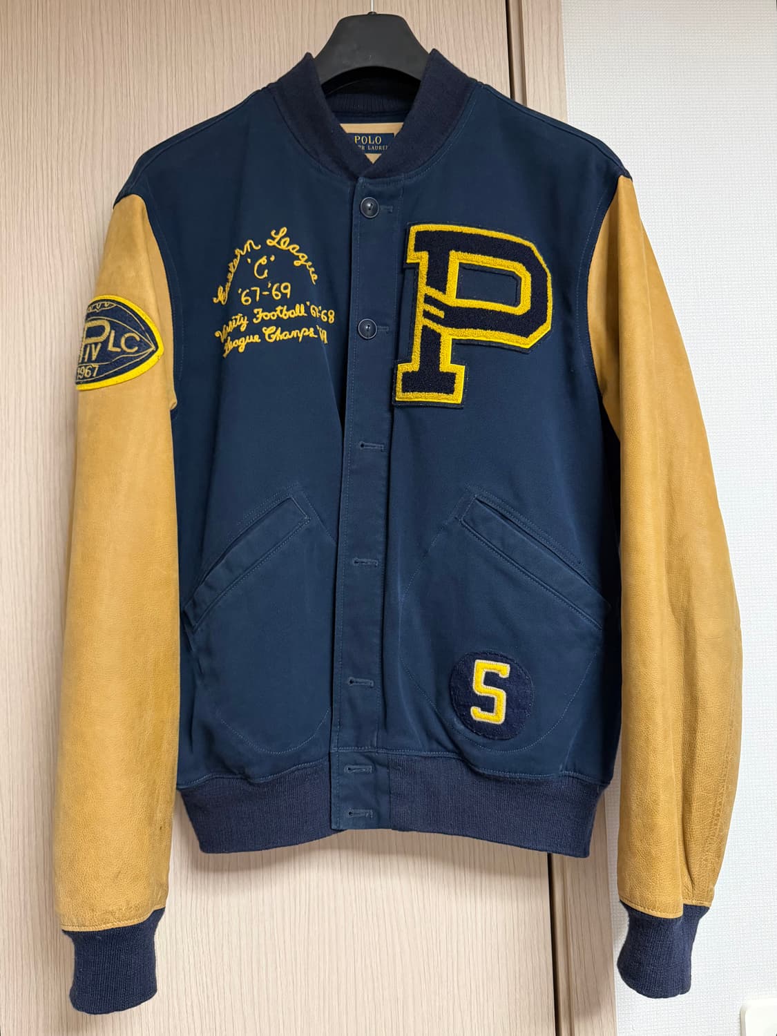 폴로 랄프로렌 / 풋볼 불독 코튼 레더 바시티 / L 상품이미지1