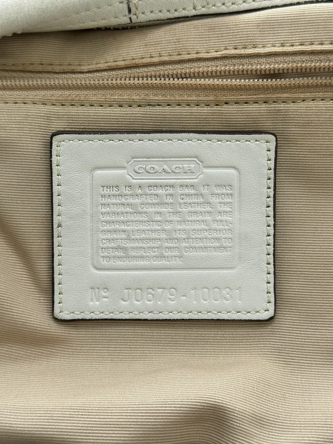 코치 화이트 레더 미니 호보백  상품이미지6