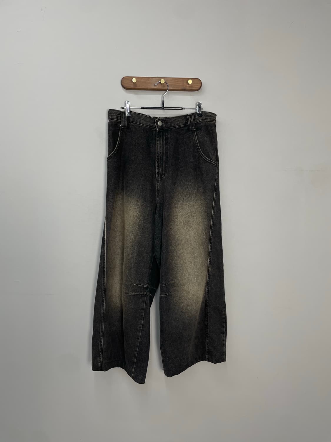 빈티지 글래머 워싱 흑청 데님팬츠 H1040 상품이미지3