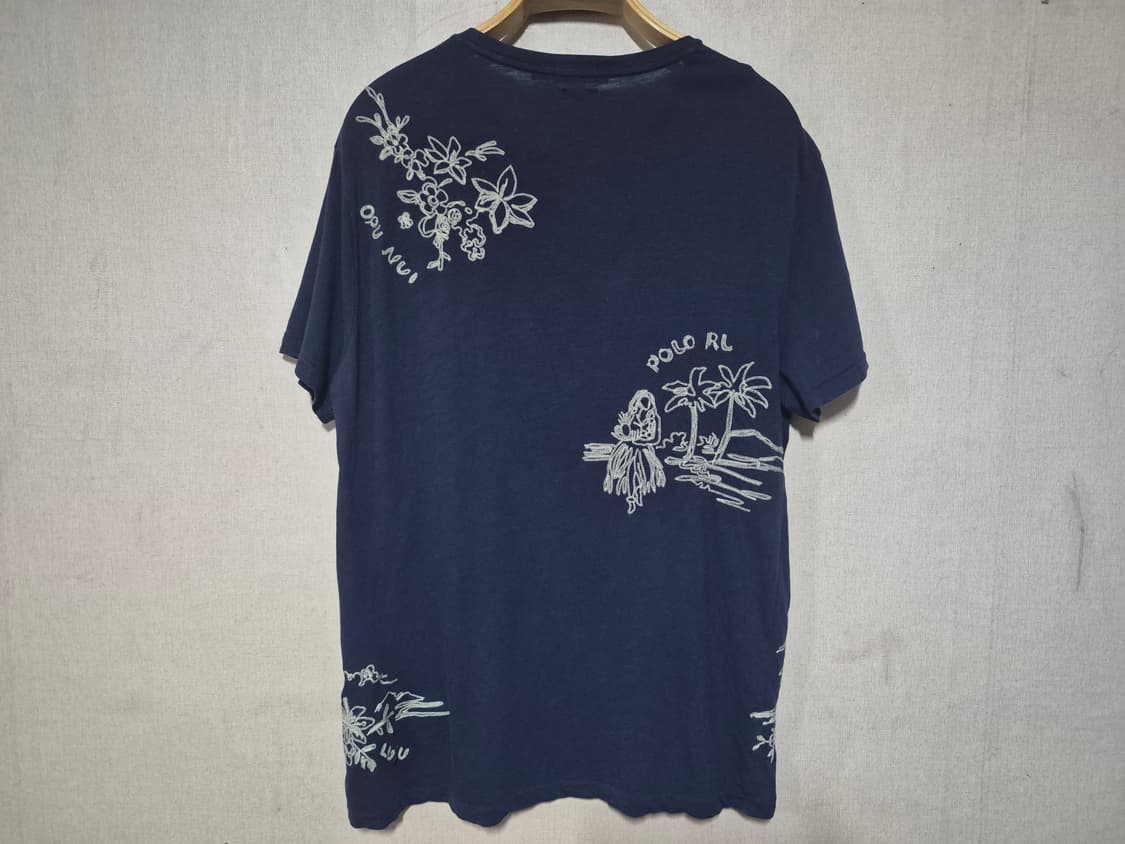 폴로 야자수 자수 라운드 반팔 (XL) 상품이미지2