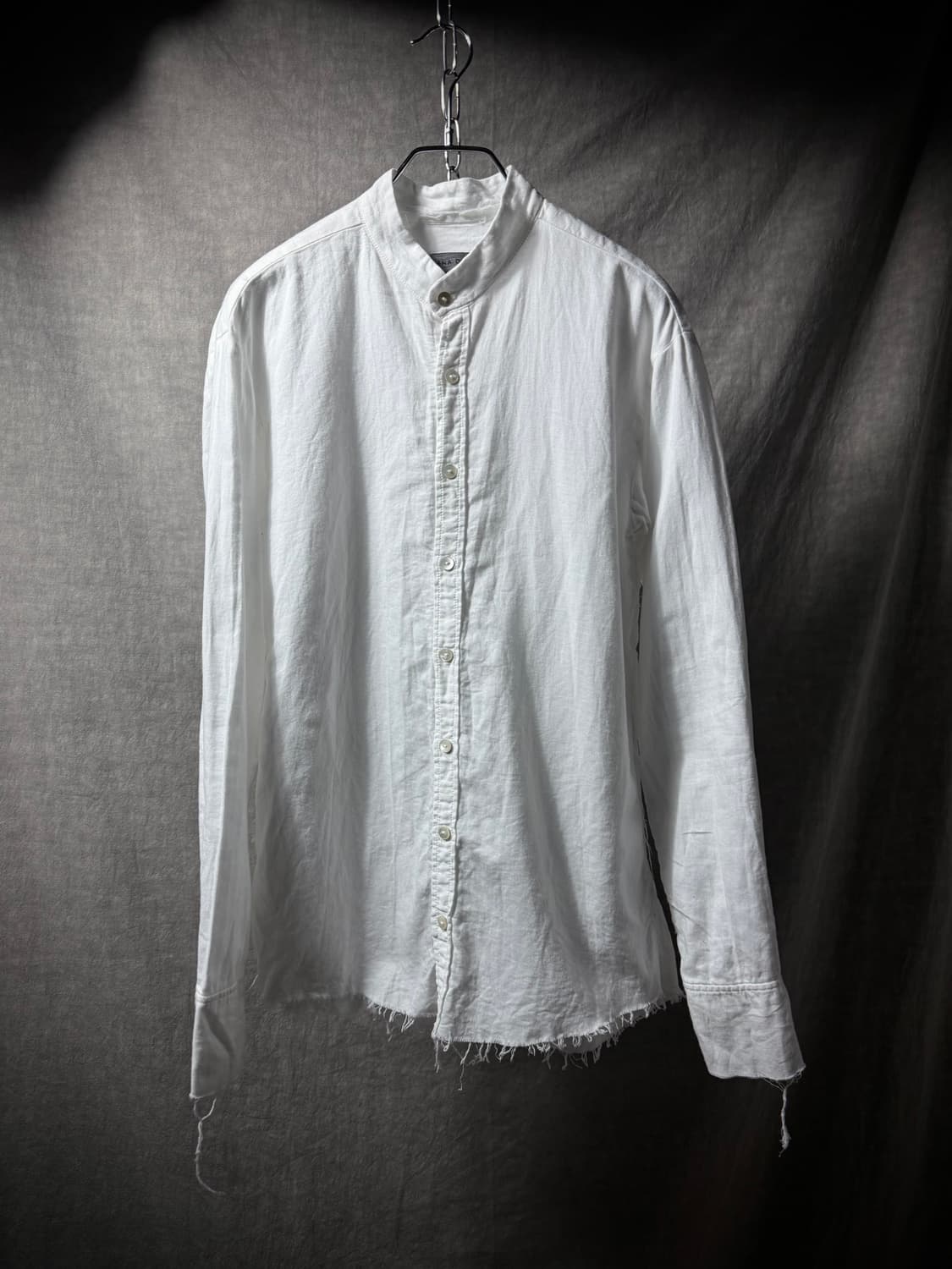 Elena Dawson Raw Edge Band Collar Shirt  상품이미지1