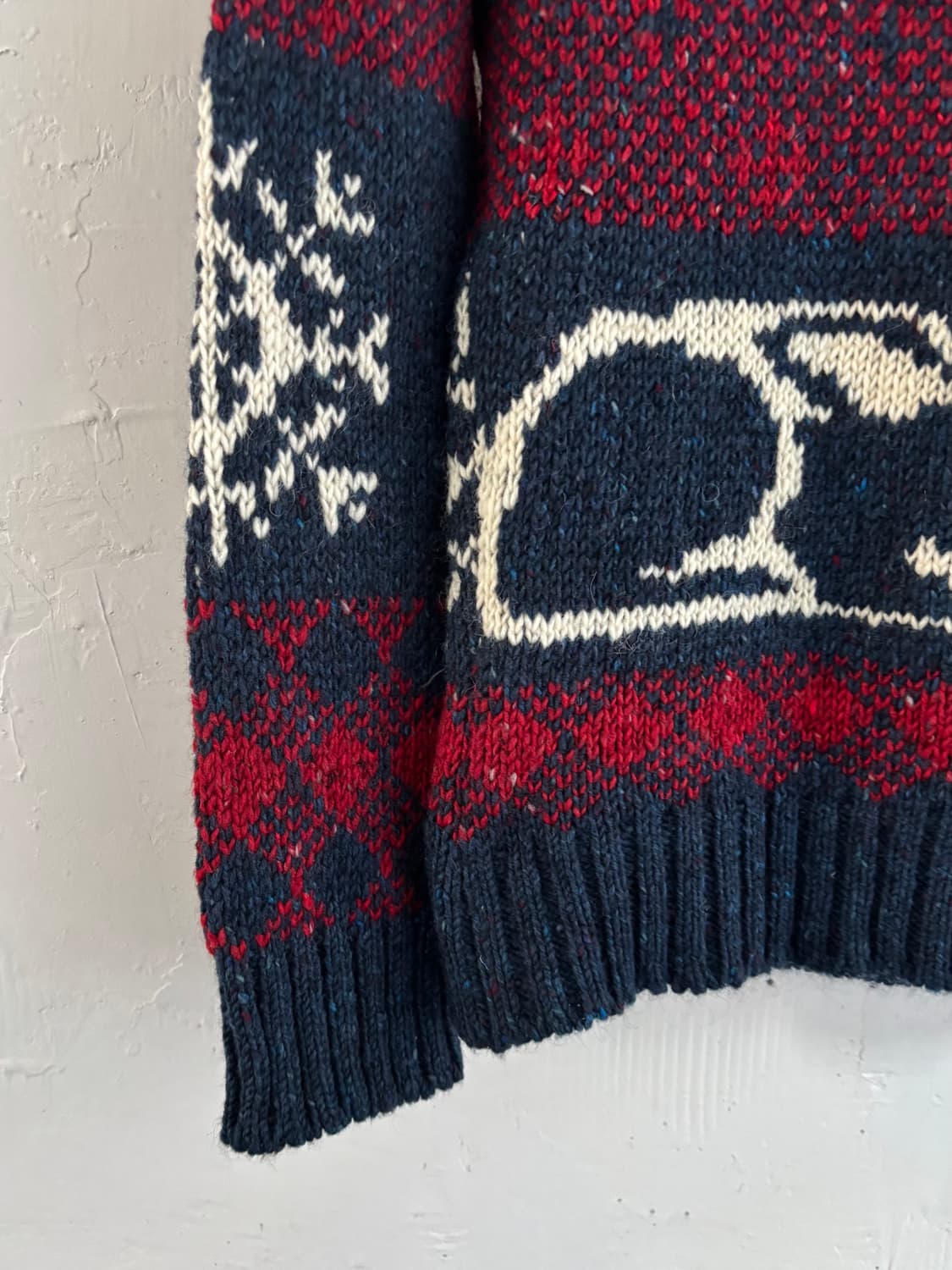 Thom Browne 톰브라운 애니멀패턴 사선완장 모헤어울 니트 상품이미지6