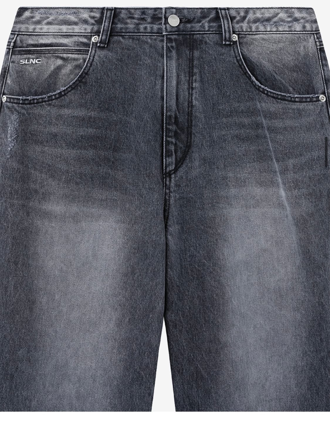 (새상품) 인사일런스 로우 웨이스트 와이드 데님 팬츠 ASH GREY 상품이미지4