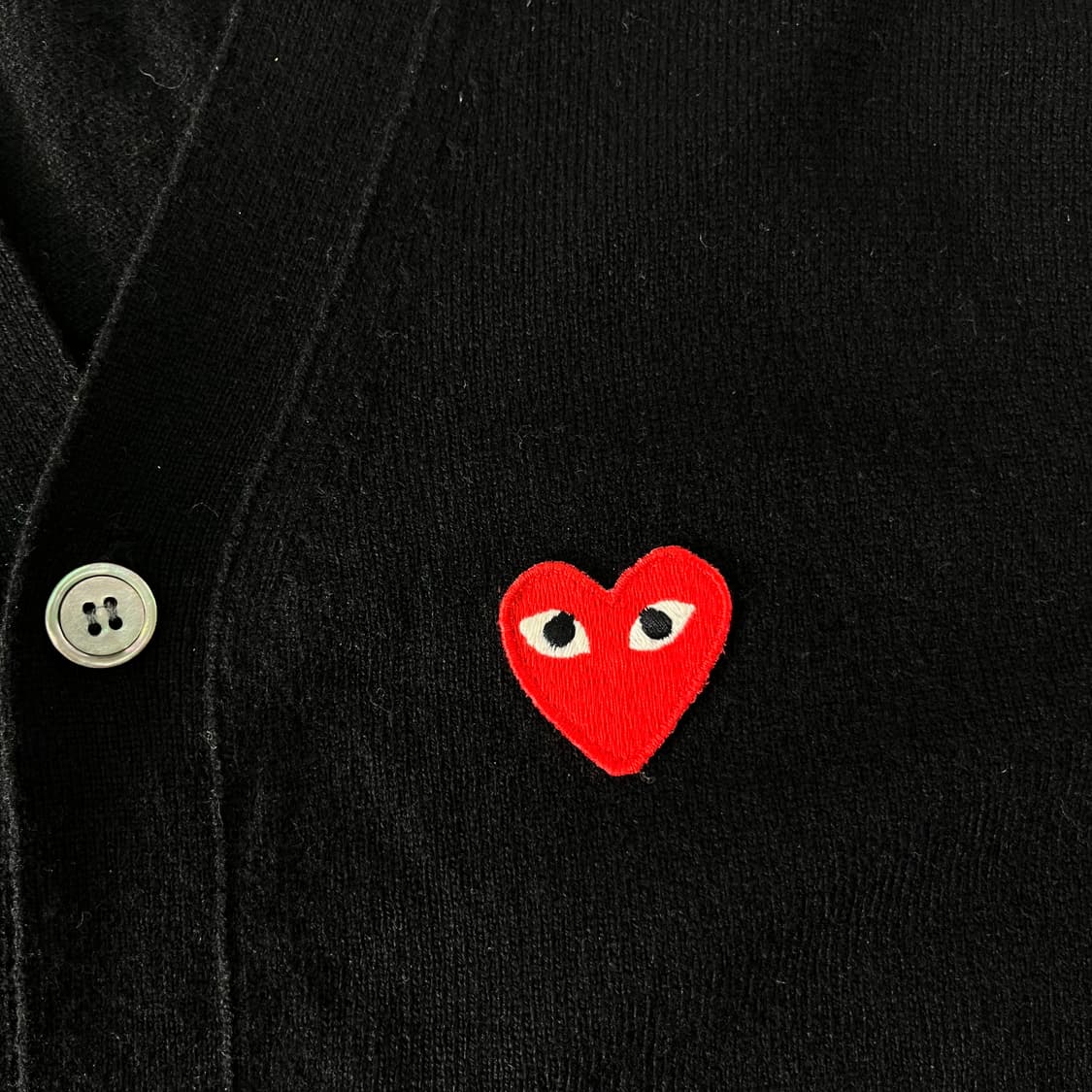 105 꼼데가르송 하트와펜 백화점택 울 가디건 상품이미지3