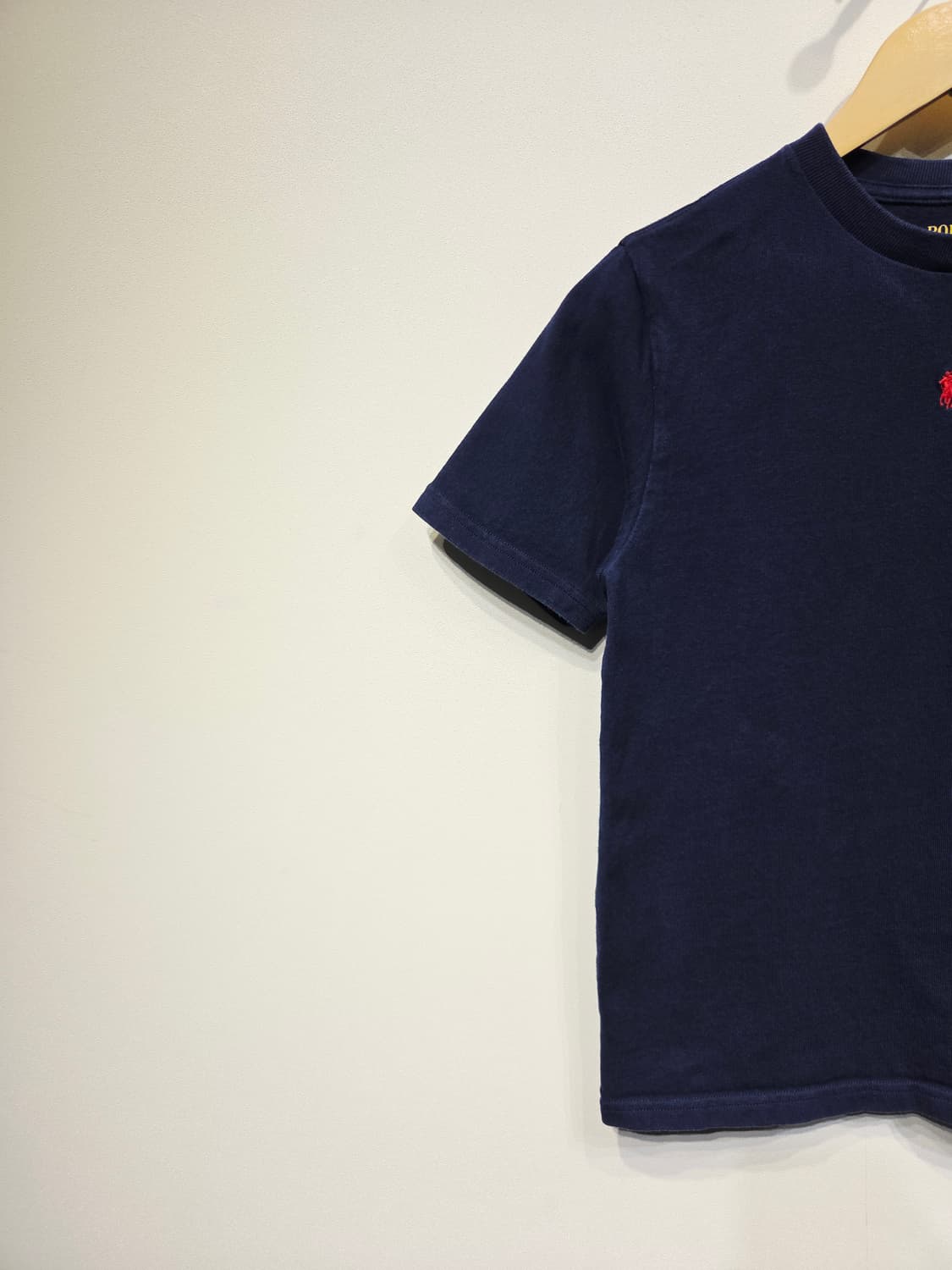 폴로 랄프로렌 중앙 로고 반팔 티셔츠 네이비 상품이미지3