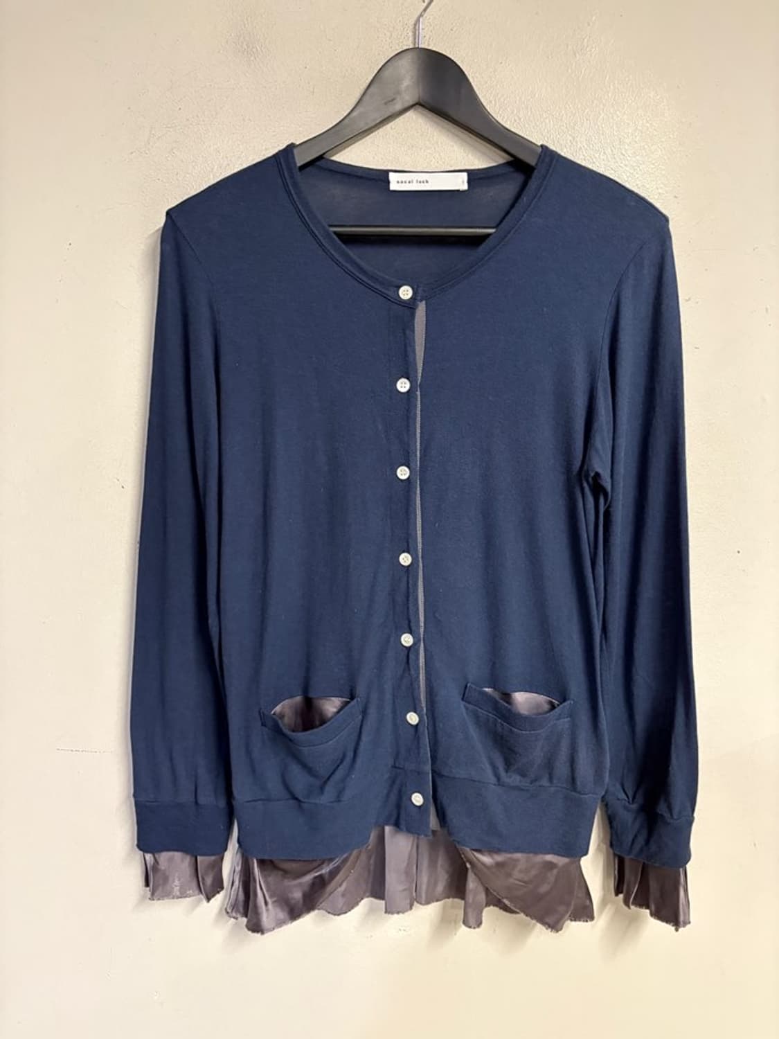 sacai luck Layered Silk-Trim Cardigan  상품이미지1