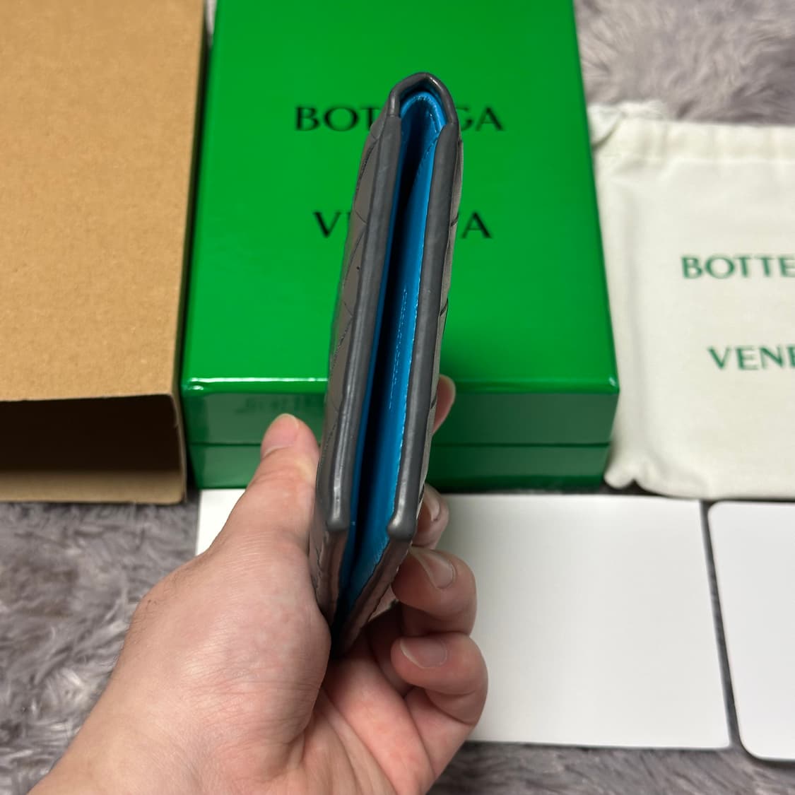 [풀구성] 보테가베네타 인트레치아토 투톤 반지갑 썬더 풀 상품이미지5