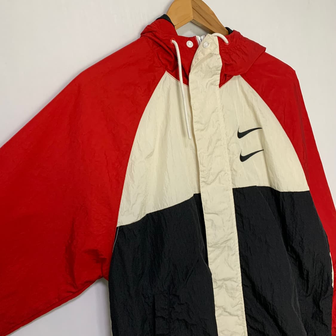 나이키 바람막이 자켓 레드/블랙 빈티지 남녀공용 M 상품이미지3