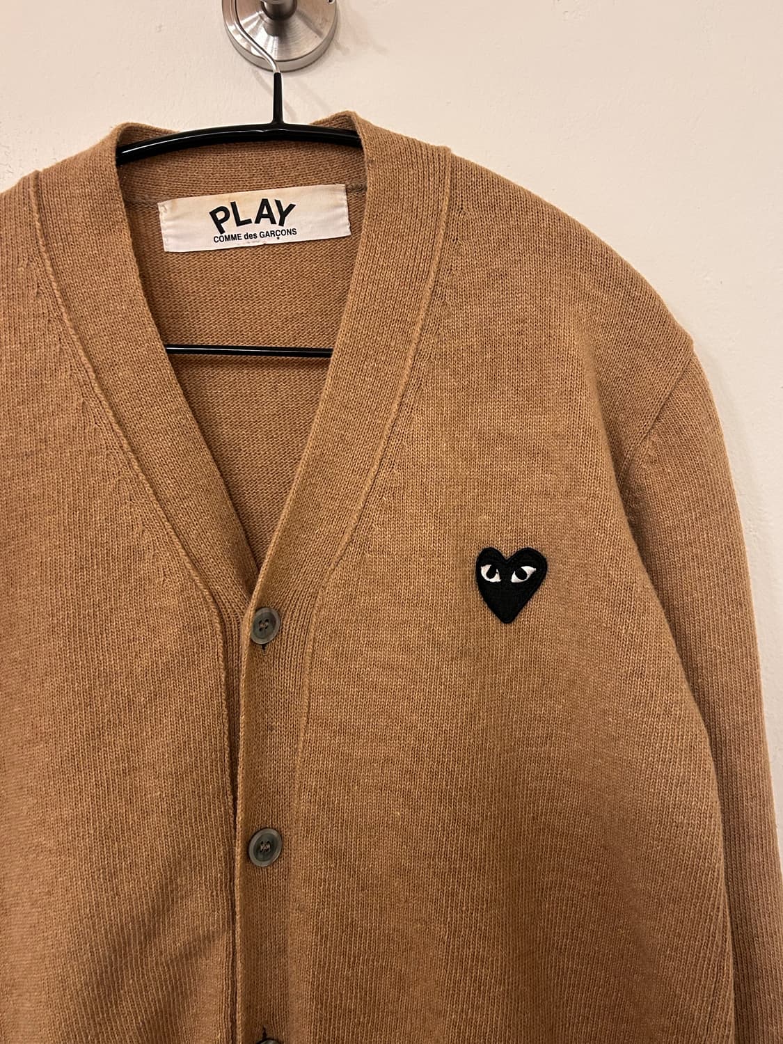 꼼데가르송 플레이 가디건 베이지 (실측 95-100) 상품이미지3