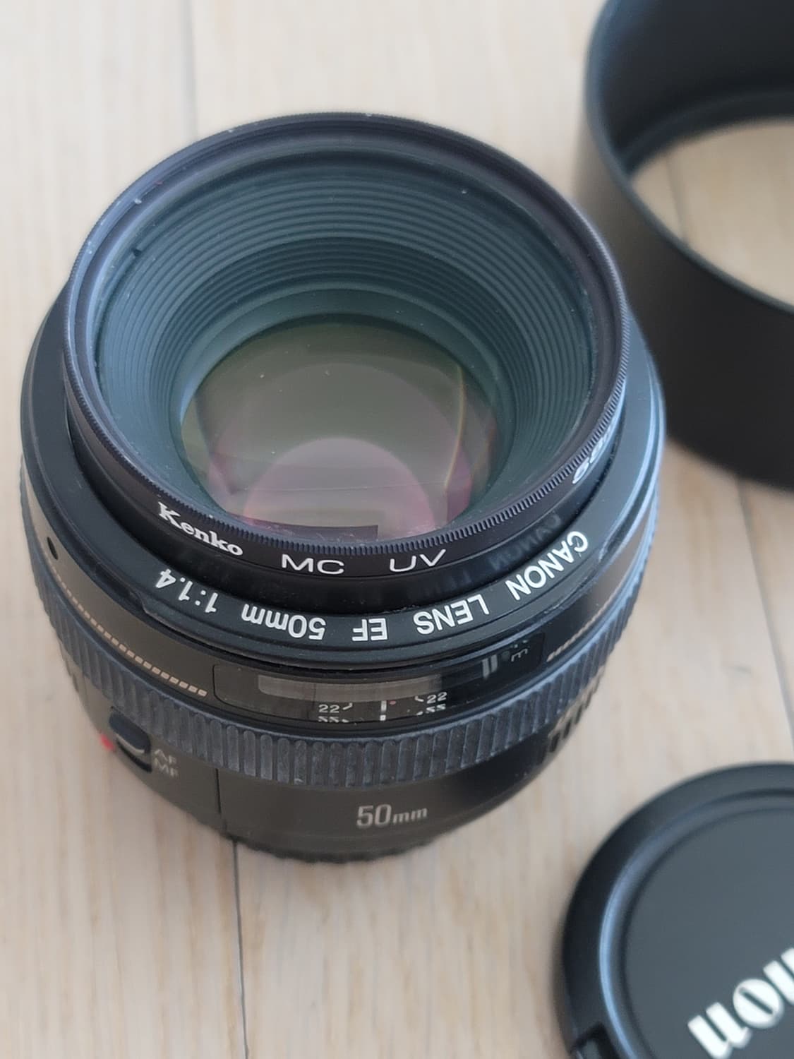 캐논 EF 50mm f1.4 USM 50.4 단렌즈 (쩜사)렌즈+ 후드 상품이미지3
