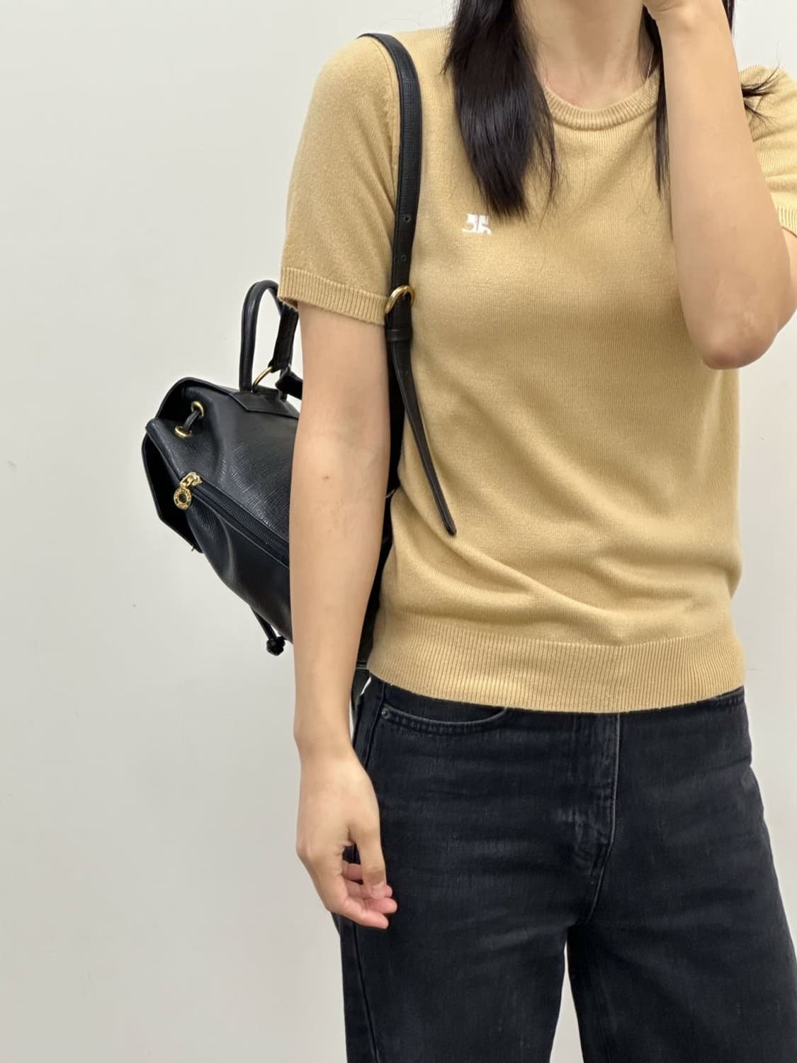 courreges / 꾸레쥬 베이지 반팔 니트   상품이미지10