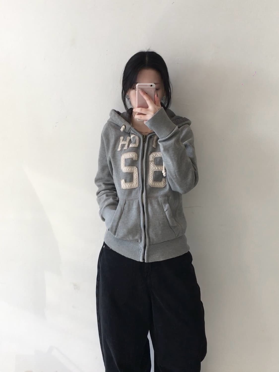 아베크롬비 패치로고 후드집업 상품이미지1