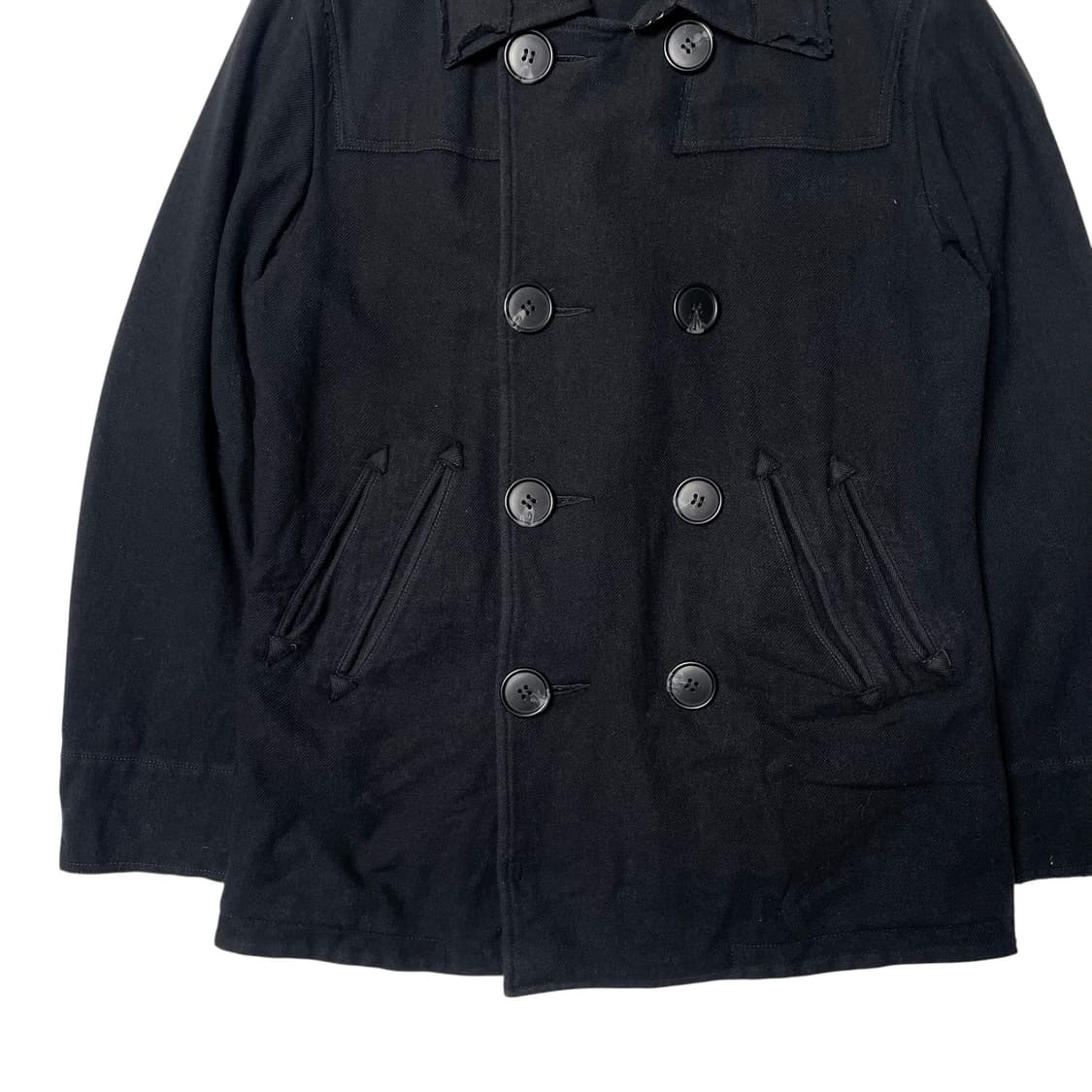 Zucca 컷 오프 디테일 울 블렌드 코트 상품이미지4