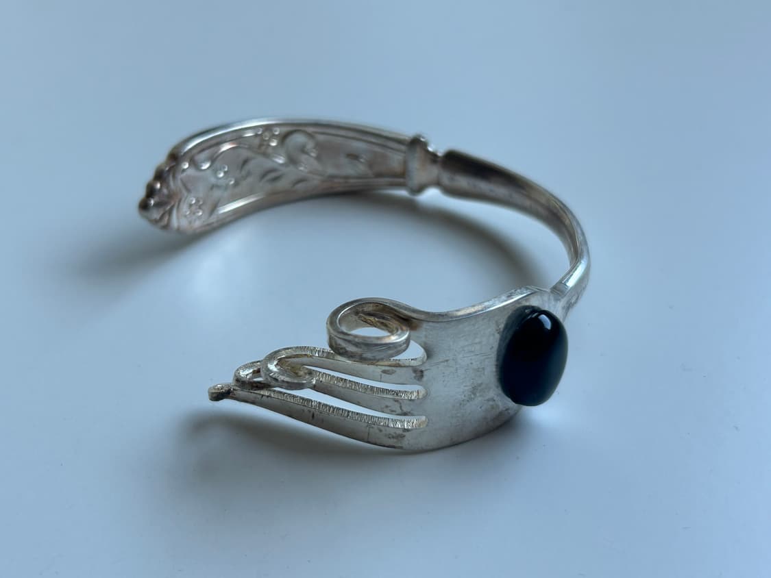 빈티지 오닉스 포크 뱅글 S 상품이미지1