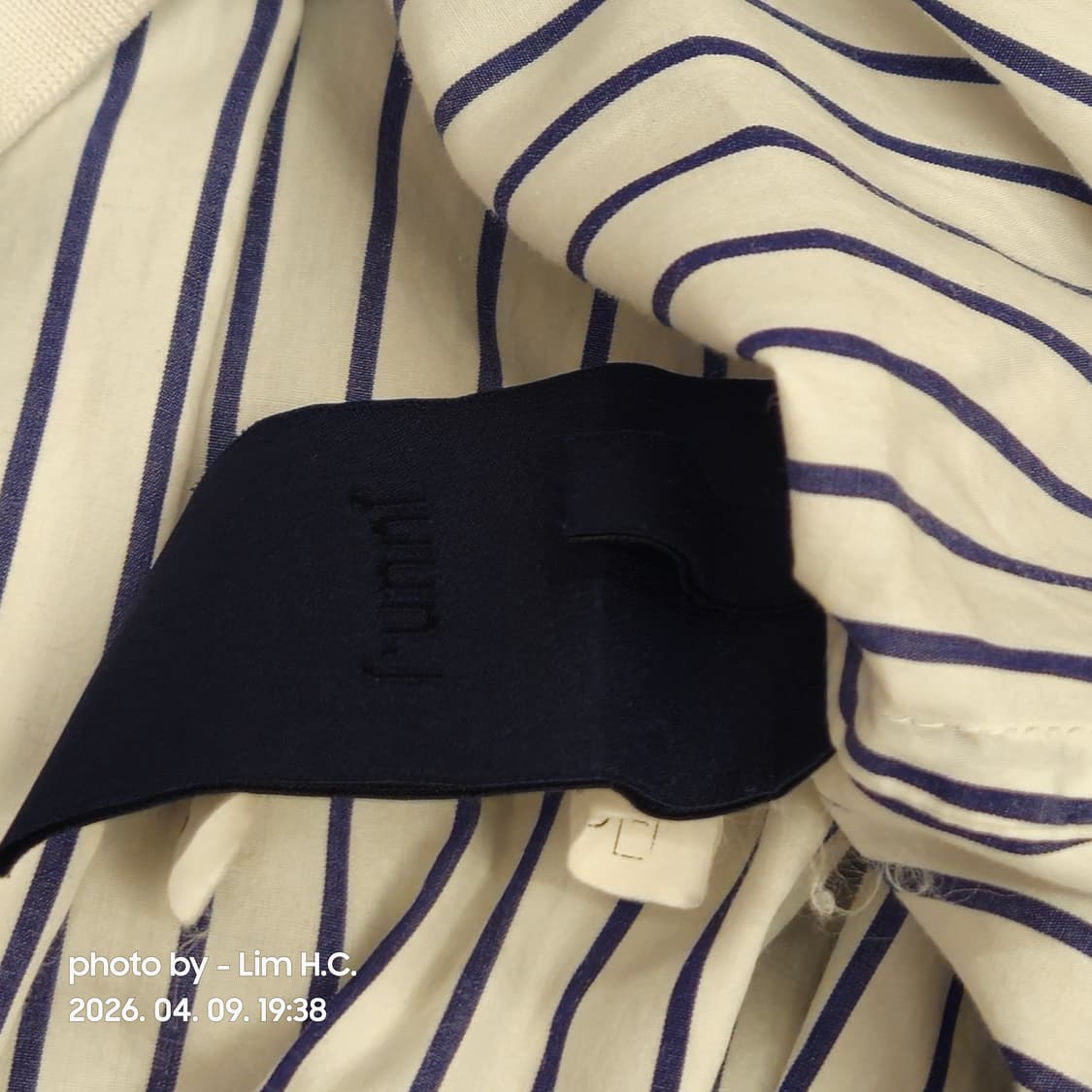 Junnj 준지 스트라이프 반 셔츠 L 상품이미지4