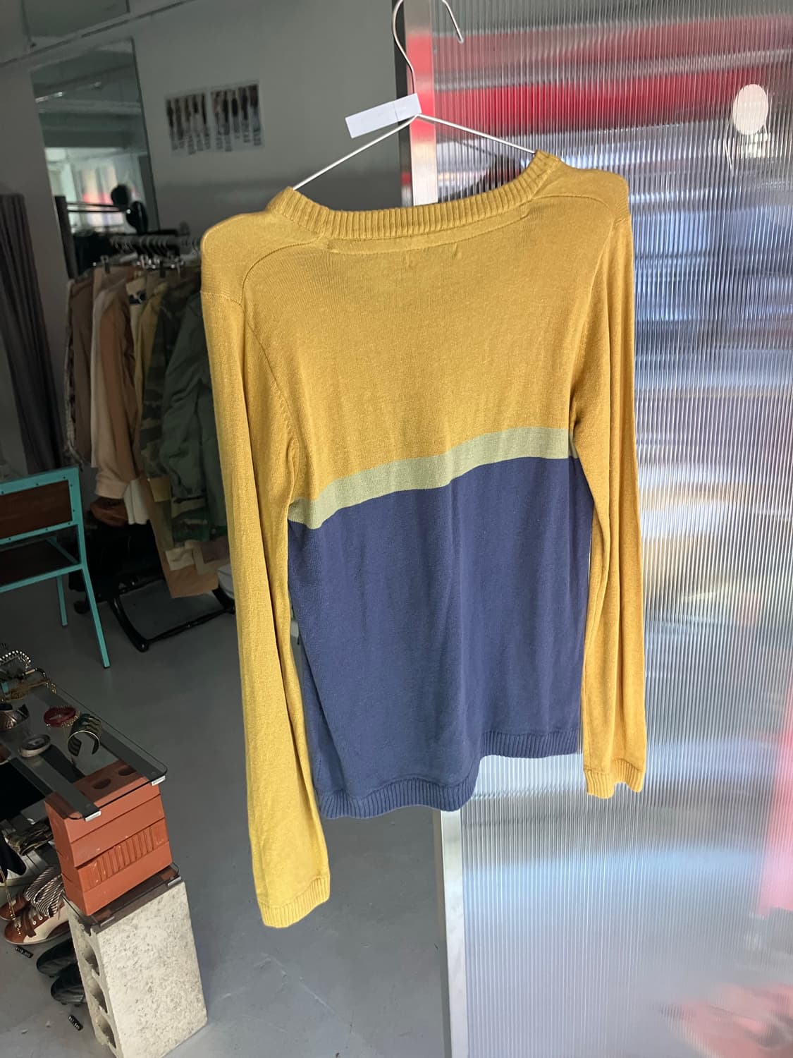 포켓 배색니트 상품이미지3