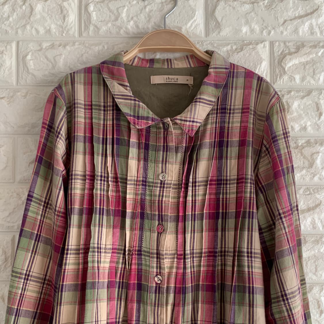 레이어드 체크 원피스 상품이미지4