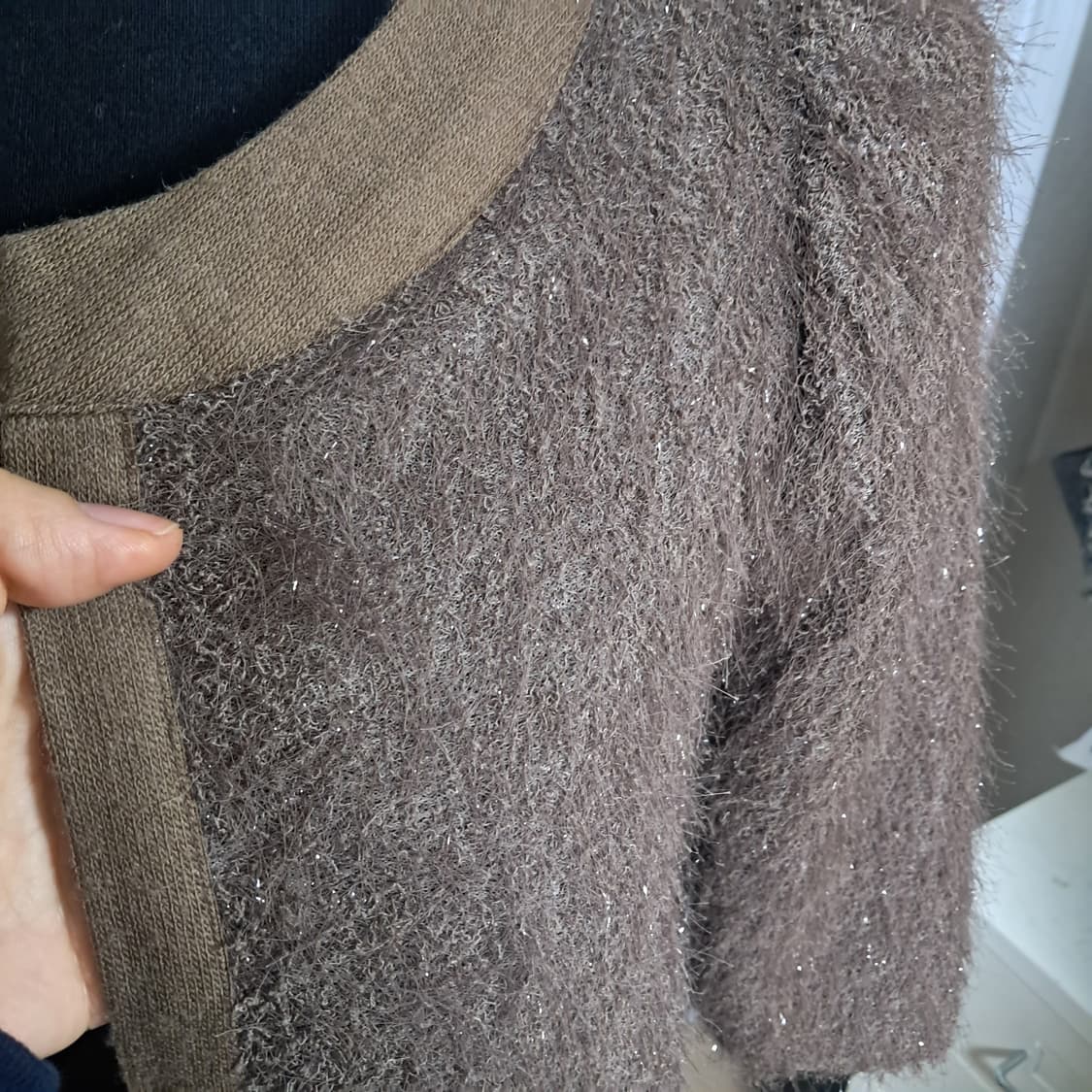 잇미샤 브라운 펄 가디건 44~55(상태상급) 상품이미지5