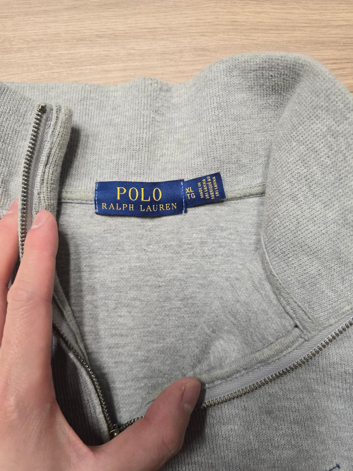 폴로 그레이 하프 짚업 니트 그레이xl 상품이미지2